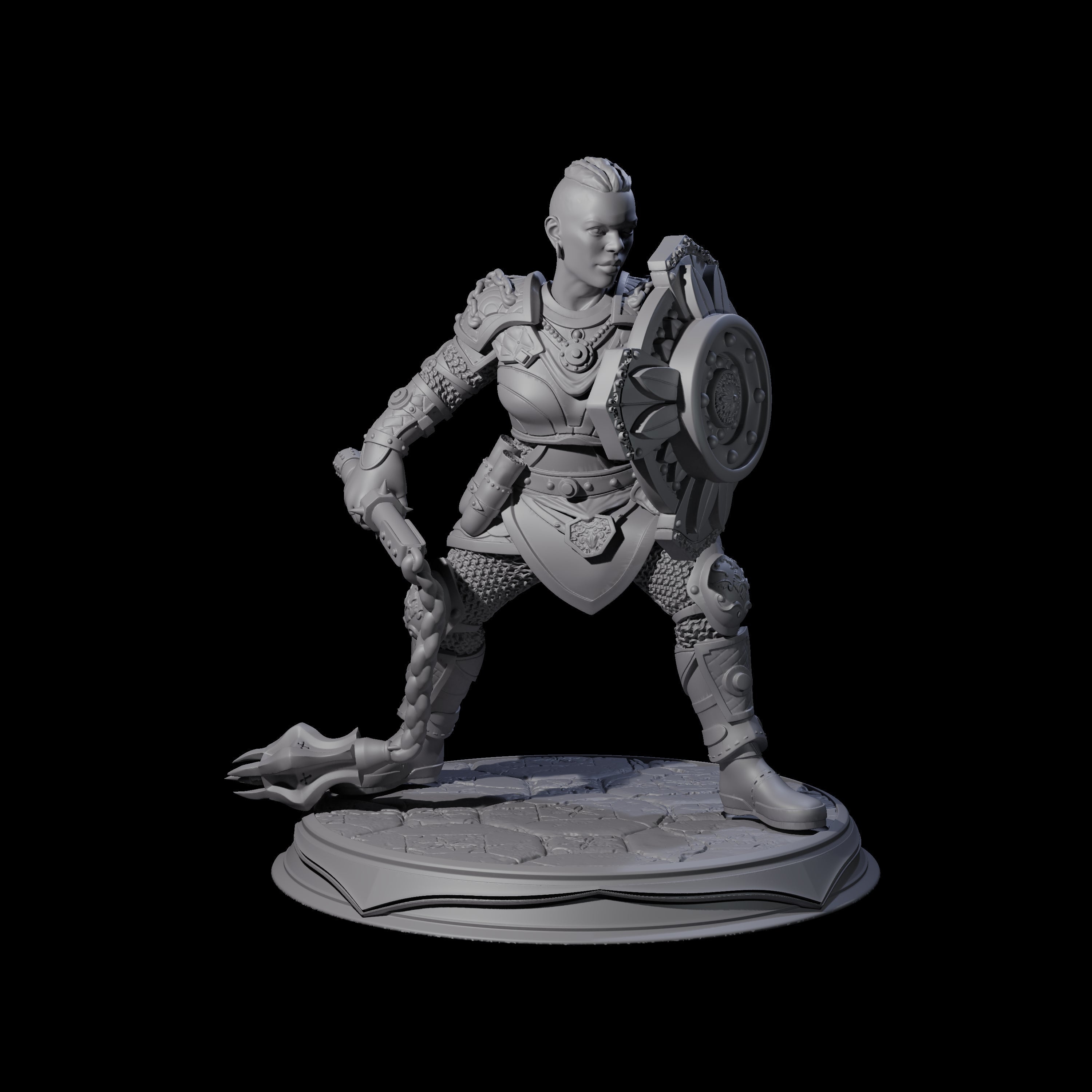 Prepared Dwarf Fighter Miniature for Dungeons and Dragons, Pathfinder or other TTRPGs