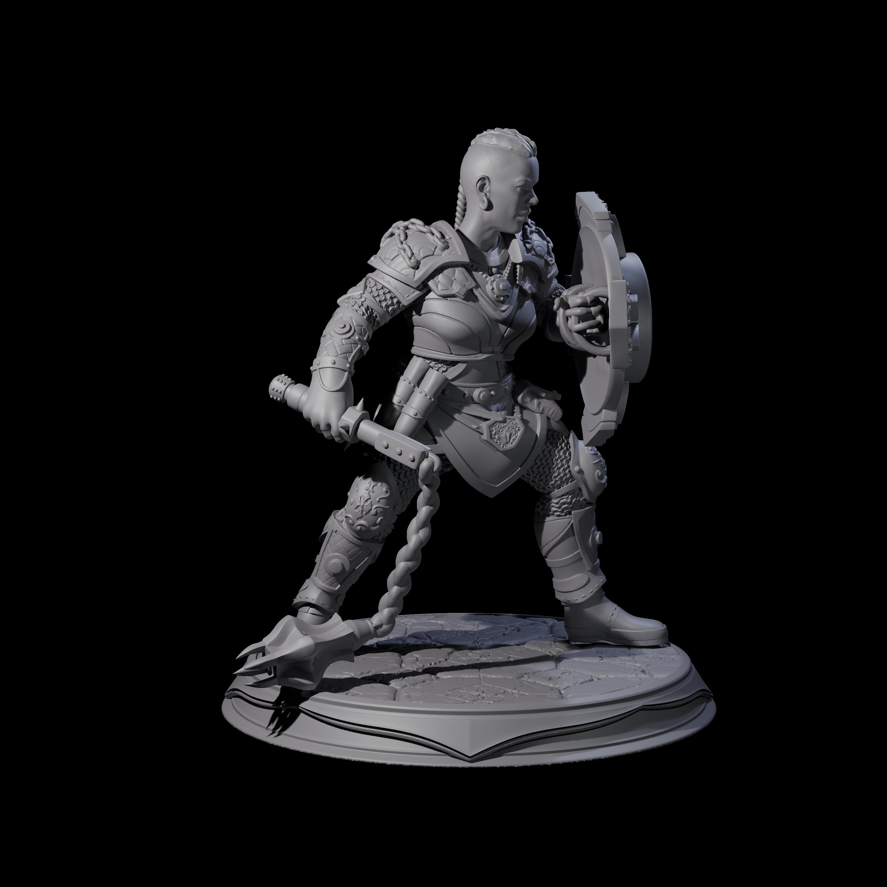 Prepared Dwarf Fighter Miniature for Dungeons and Dragons, Pathfinder or other TTRPGs