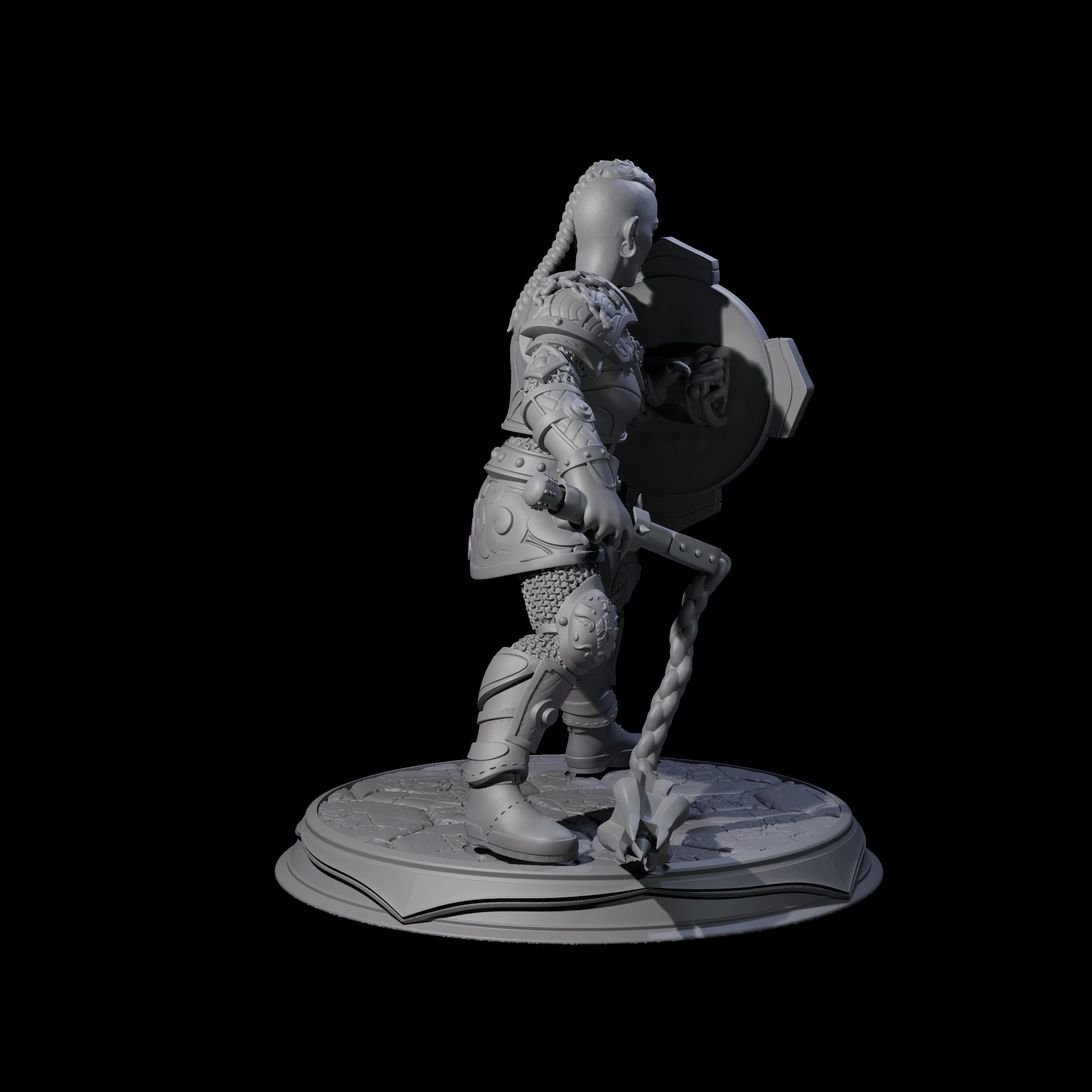 Prepared Dwarf Fighter Miniature for Dungeons and Dragons, Pathfinder or other TTRPGs