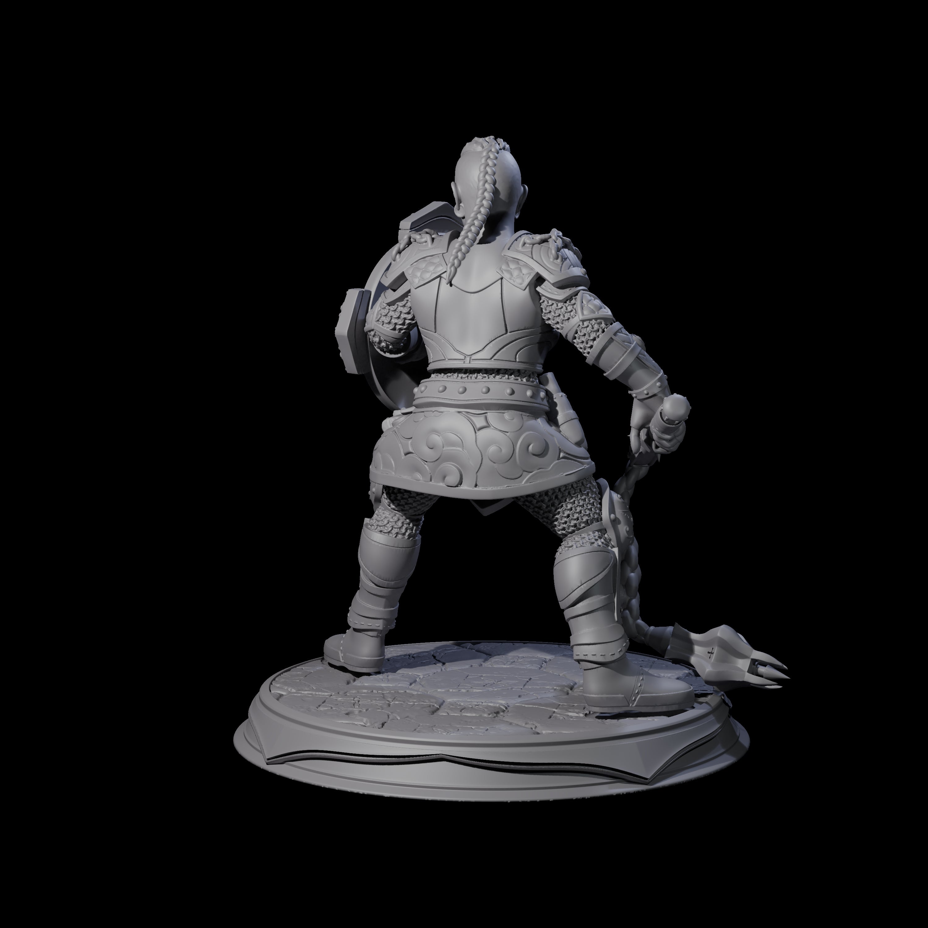 Prepared Dwarf Fighter Miniature for Dungeons and Dragons, Pathfinder or other TTRPGs