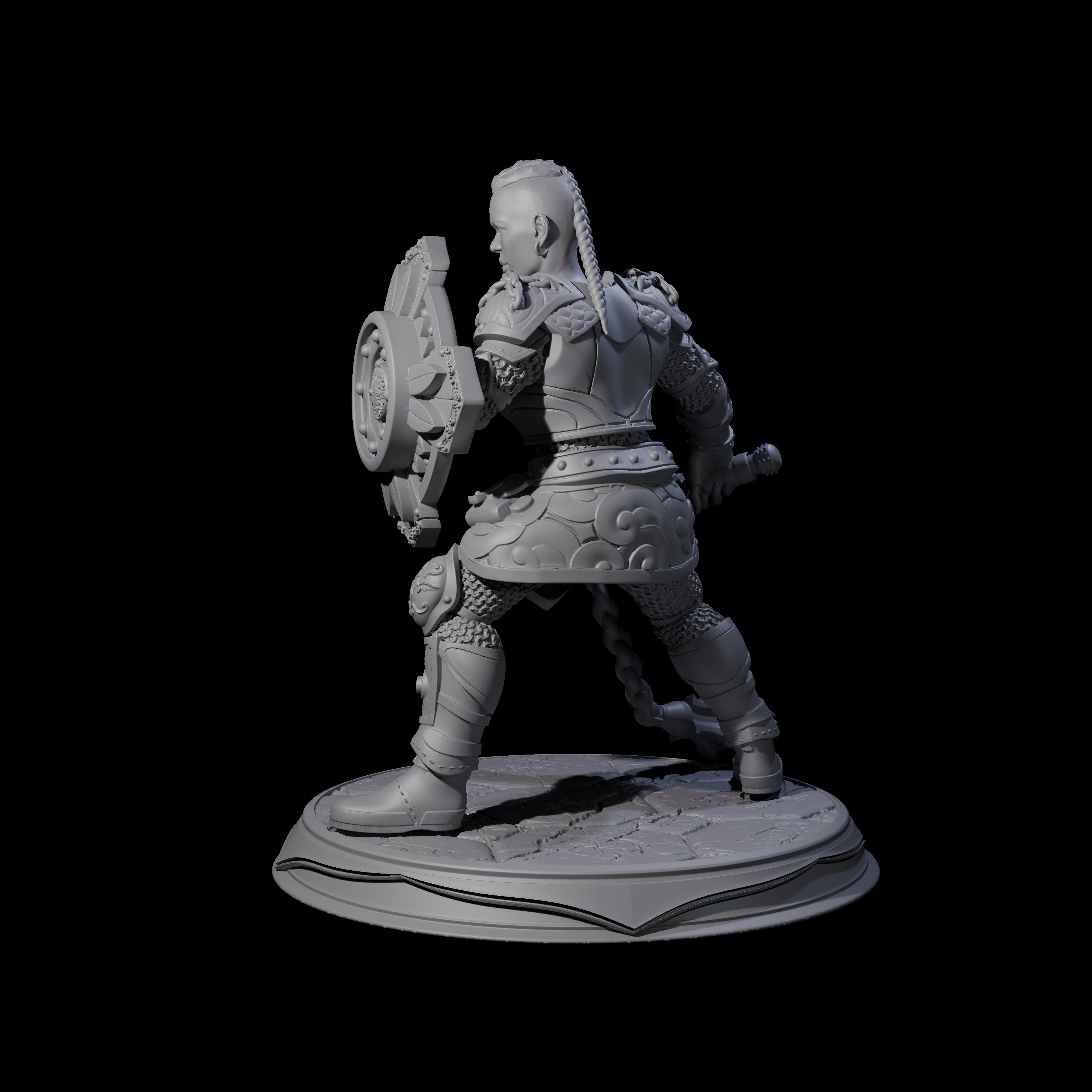 Prepared Dwarf Fighter Miniature for Dungeons and Dragons, Pathfinder or other TTRPGs