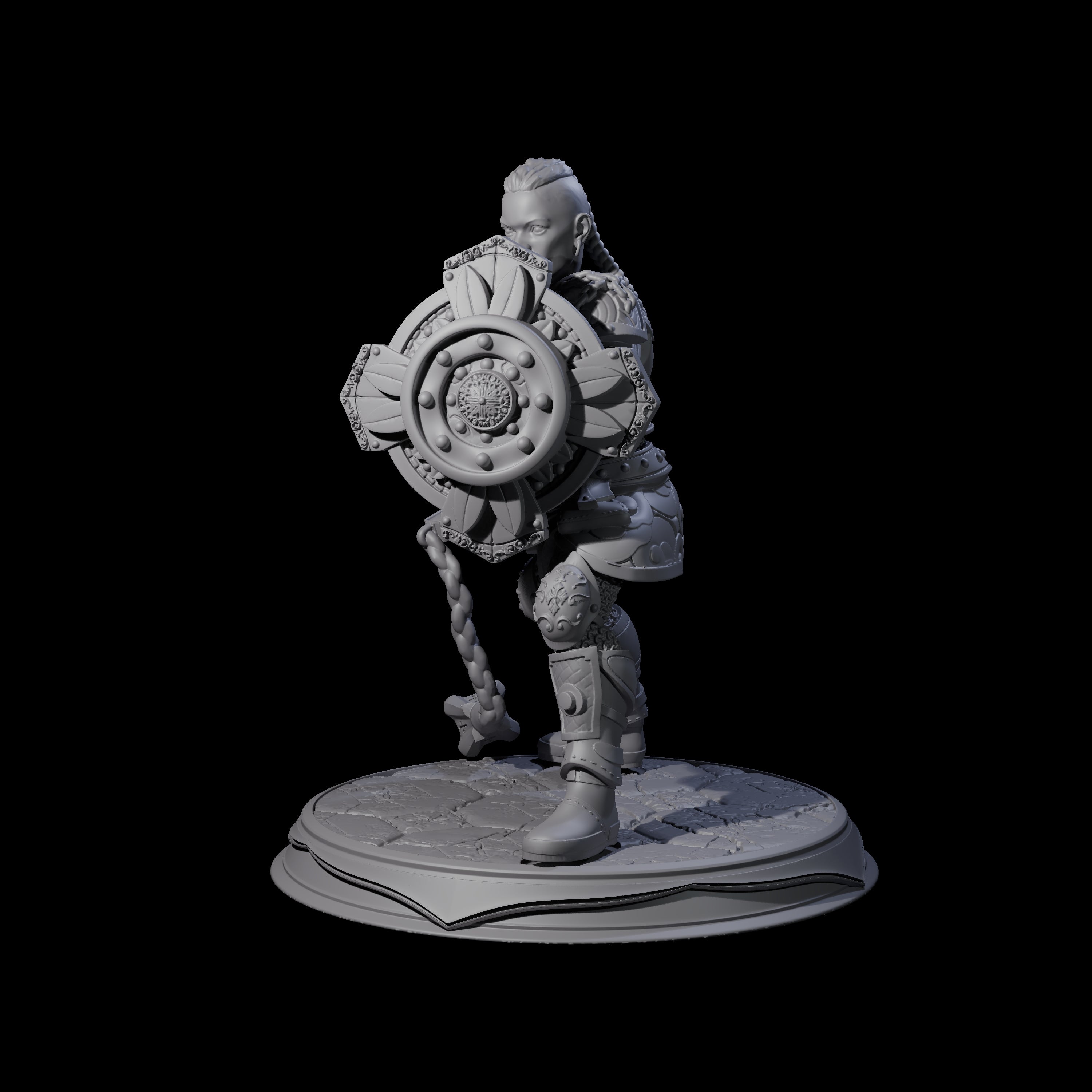 Prepared Dwarf Fighter Miniature for Dungeons and Dragons, Pathfinder or other TTRPGs