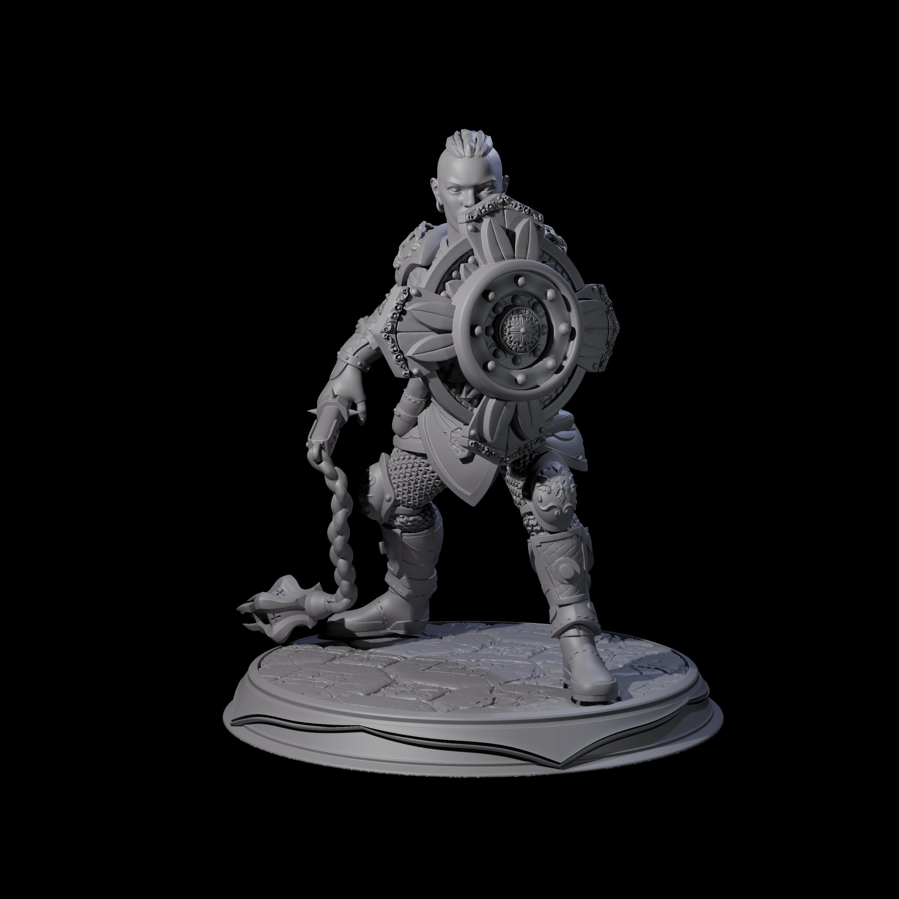 Prepared Dwarf Fighter Miniature for Dungeons and Dragons, Pathfinder or other TTRPGs