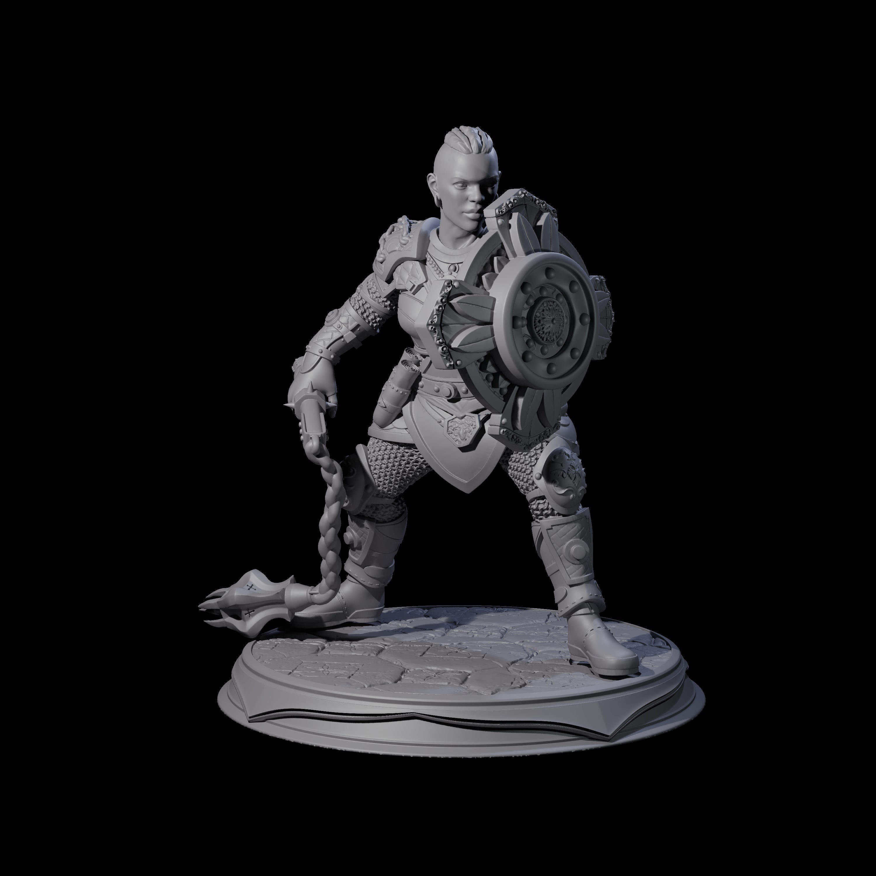 Prepared Dwarf Fighter Miniature for Dungeons and Dragons, Pathfinder or other TTRPGs