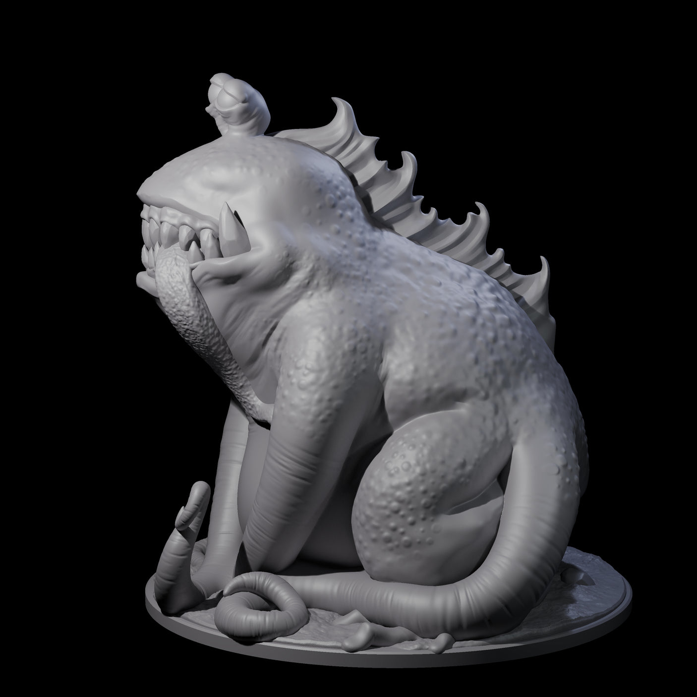 Pretty Dumb Froghemoth Behemoth Miniature for Dungeons and Dragons, Pathfinder or other TTRPGs