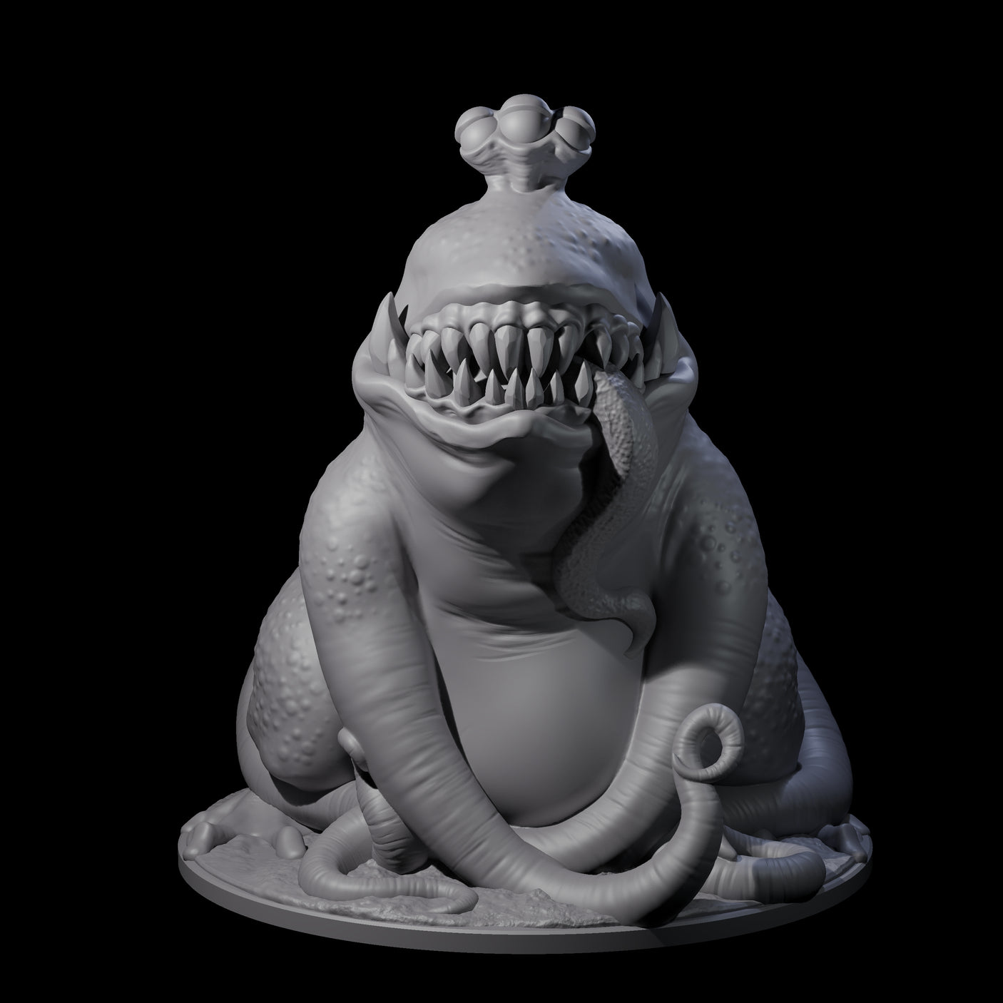 Pretty Dumb Froghemoth Behemoth Miniature for Dungeons and Dragons, Pathfinder or other TTRPGs