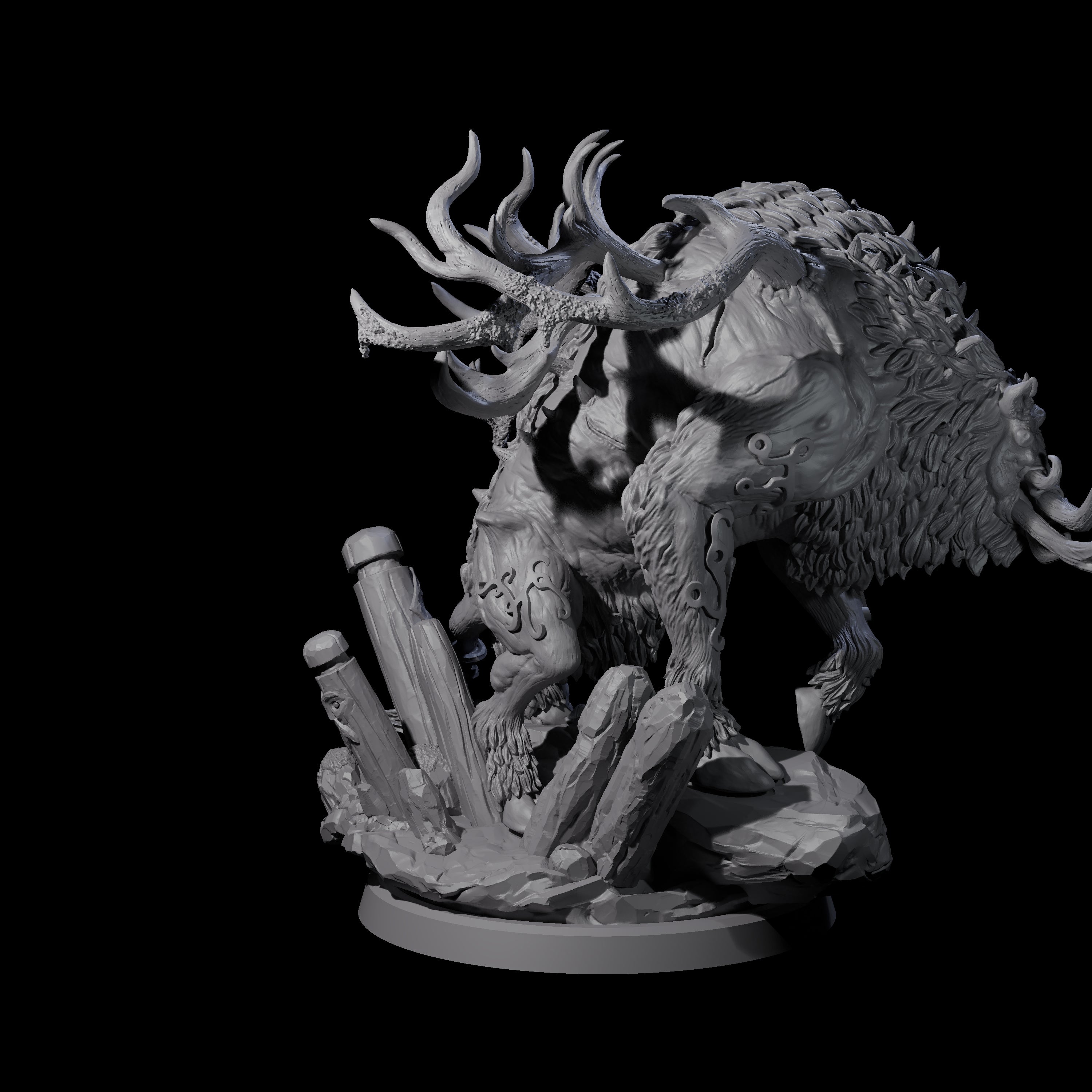 Primal Forest Beast of the Green Wastes A Miniature for Dungeons and Dragons, Pathfinder or other TTRPGs