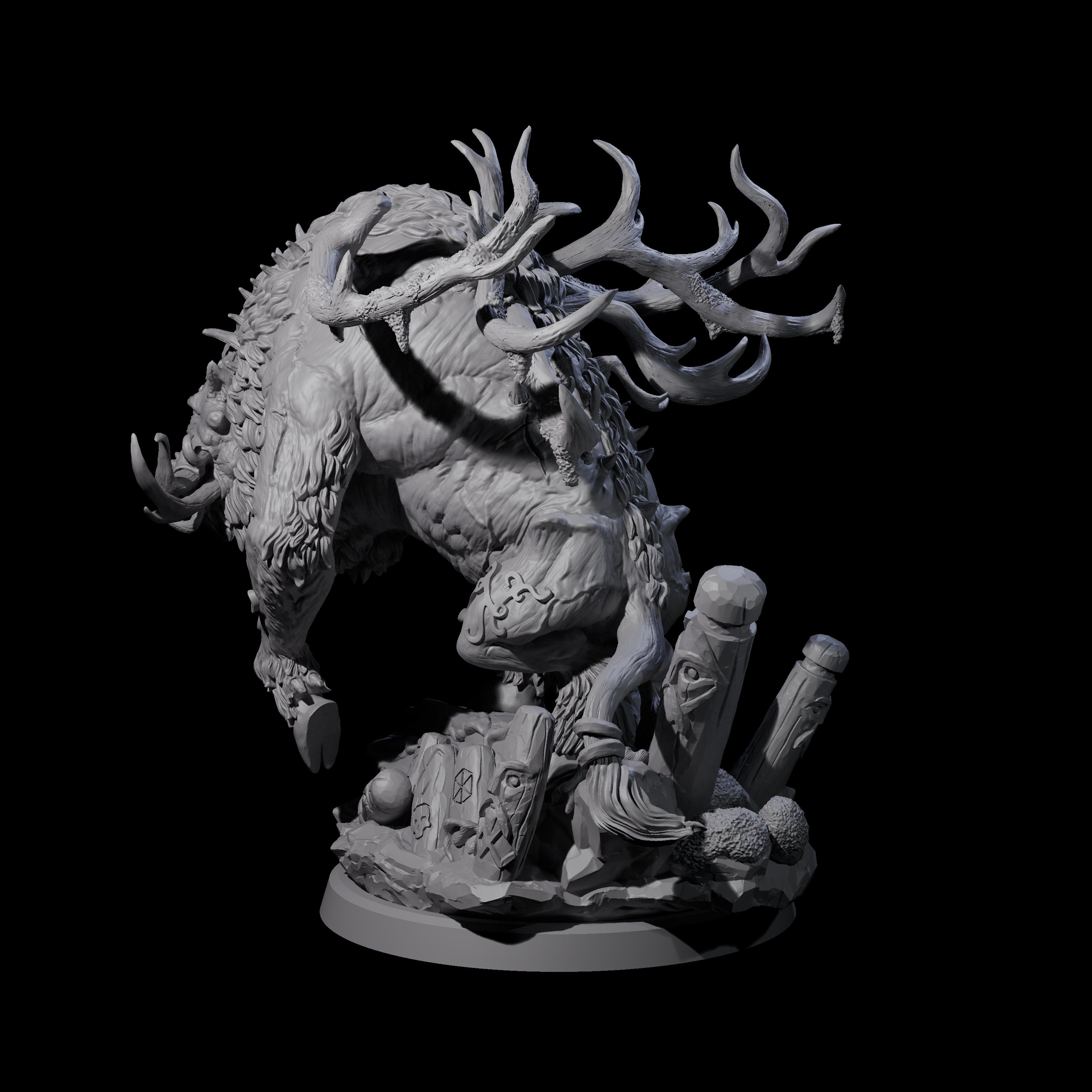 Primal Forest Beast of the Green Wastes A Miniature for Dungeons and Dragons, Pathfinder or other TTRPGs