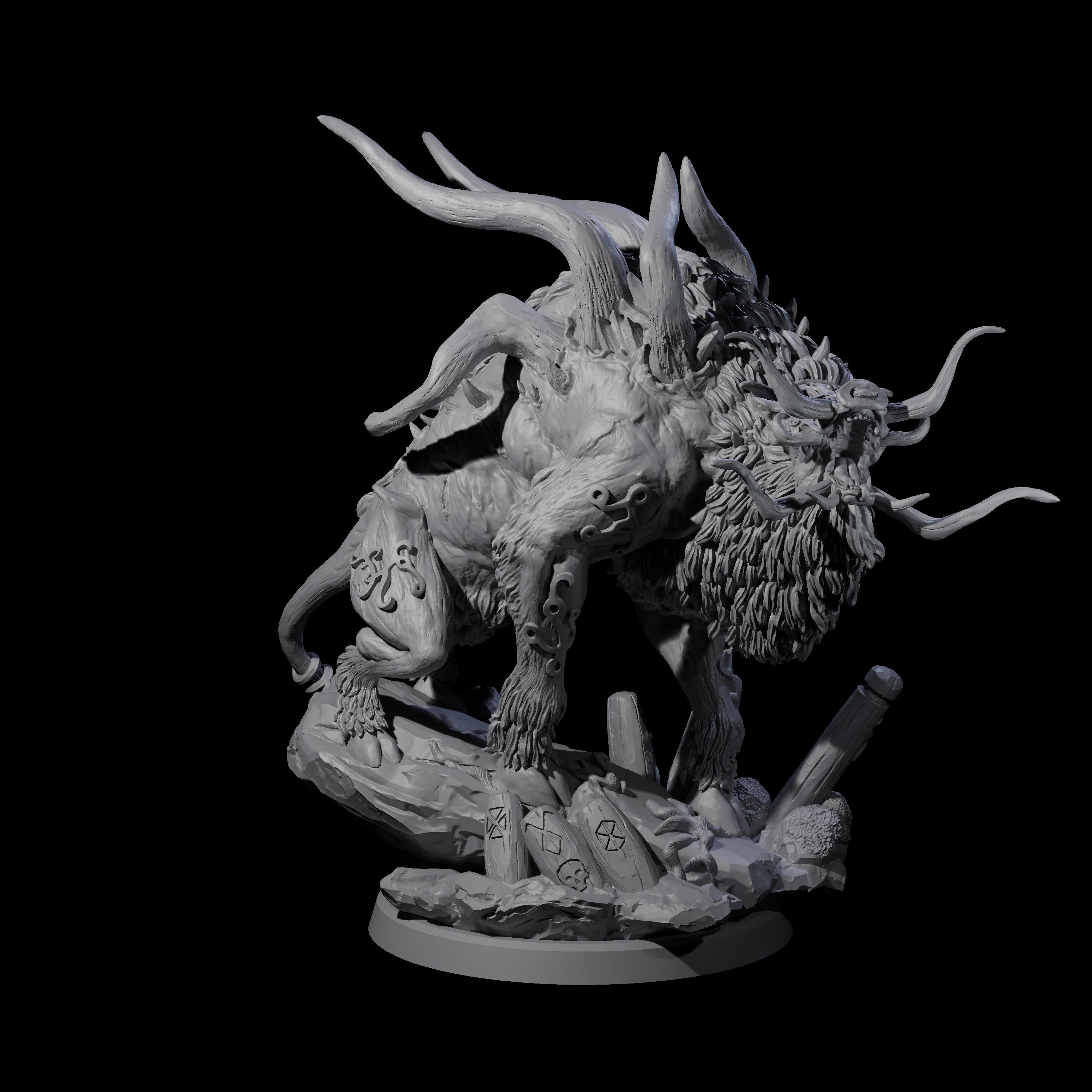 Primal Forest Beast of the Green Wastes B Miniature for Dungeons and Dragons, Pathfinder or other TTRPGs
