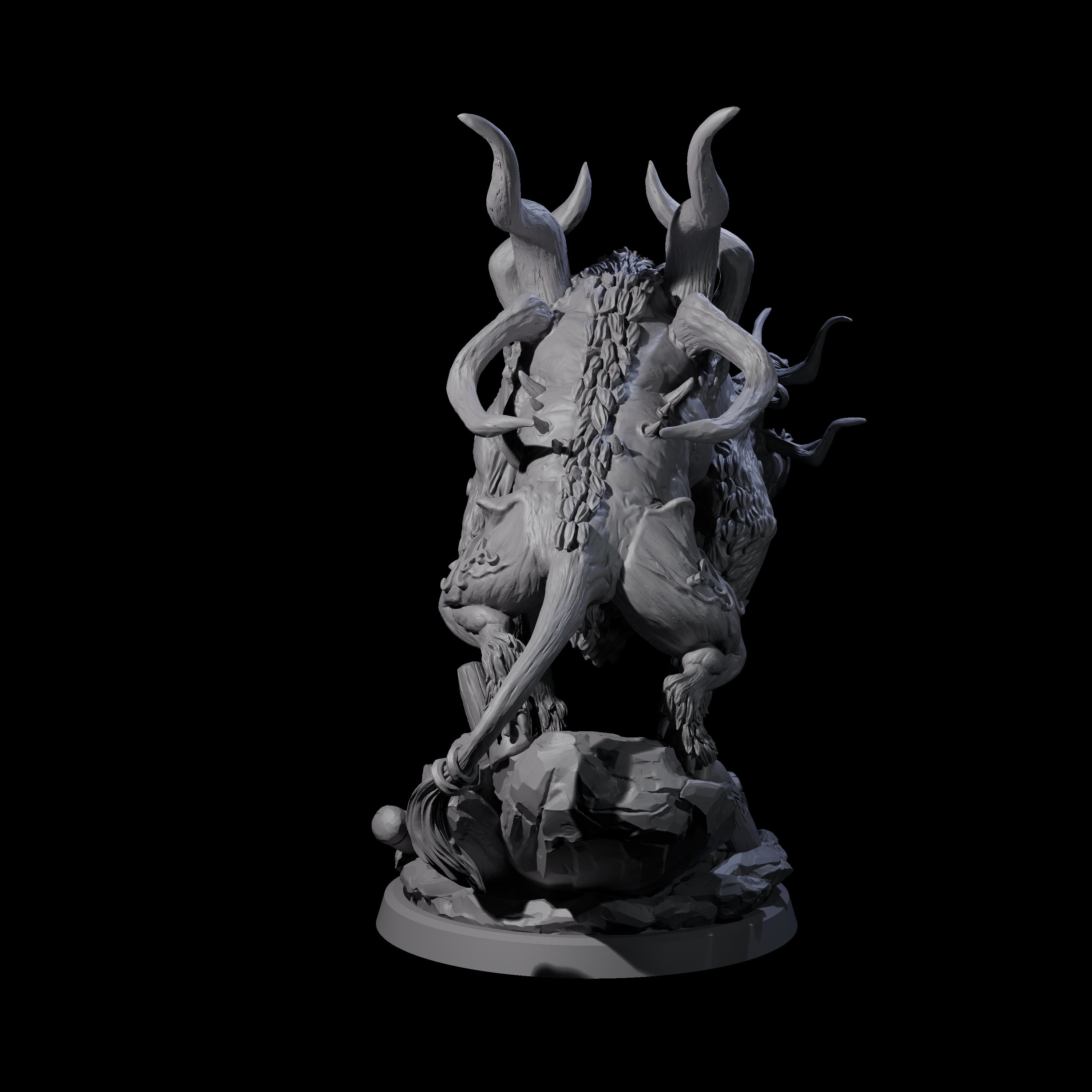 Primal Forest Beast of the Green Wastes B Miniature for Dungeons and Dragons, Pathfinder or other TTRPGs