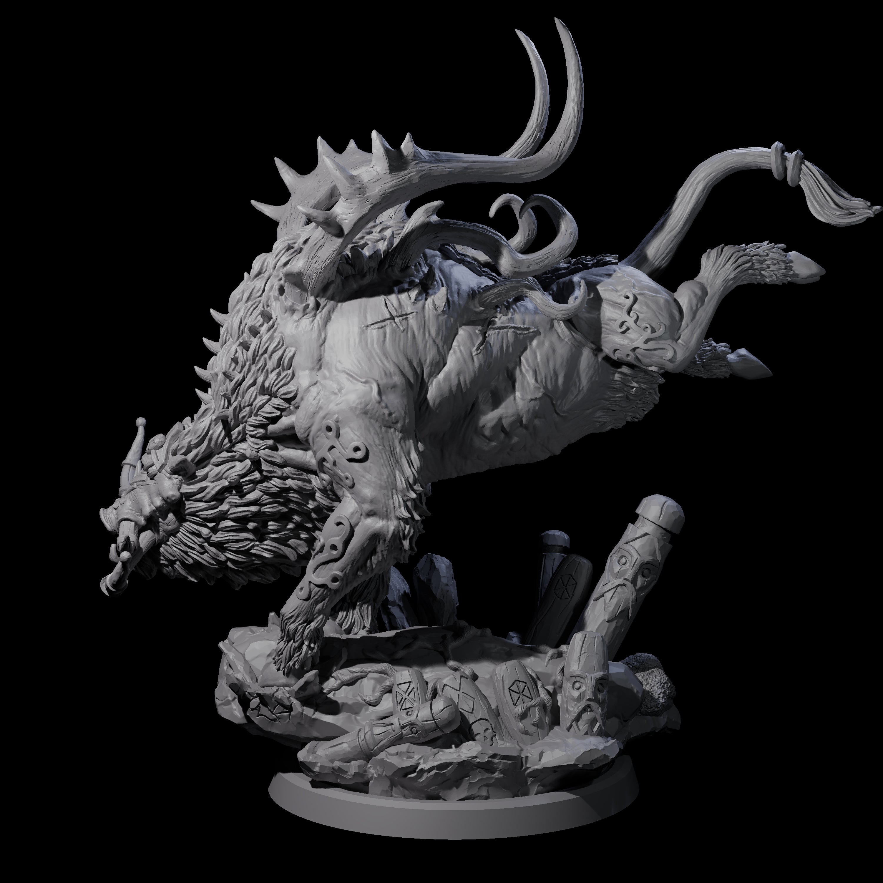Primal Forest Beast of the Green Wastes C Miniature for Dungeons and Dragons, Pathfinder or other TTRPGs