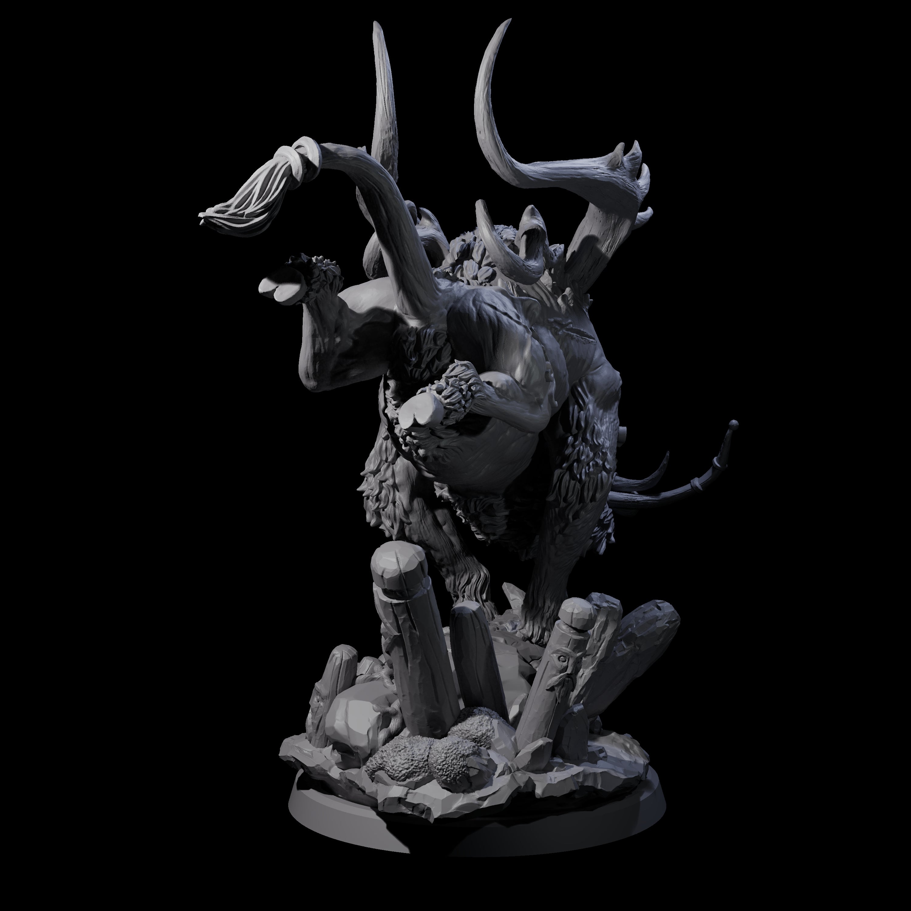Primal Forest Beast of the Green Wastes C Miniature for Dungeons and Dragons, Pathfinder or other TTRPGs