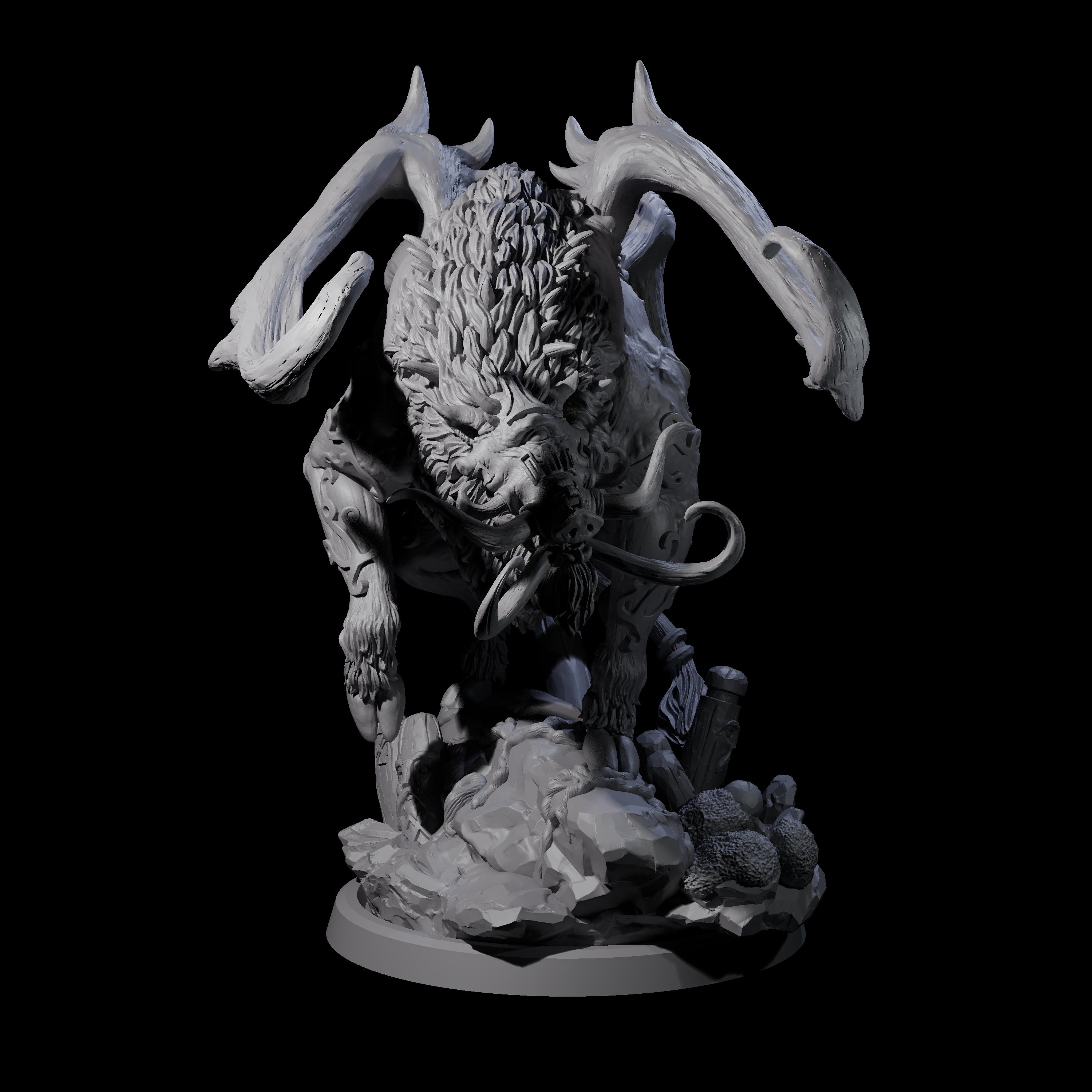 Primal Forest Beast of the Green Wastes D Miniature for Dungeons and Dragons, Pathfinder or other TTRPGs