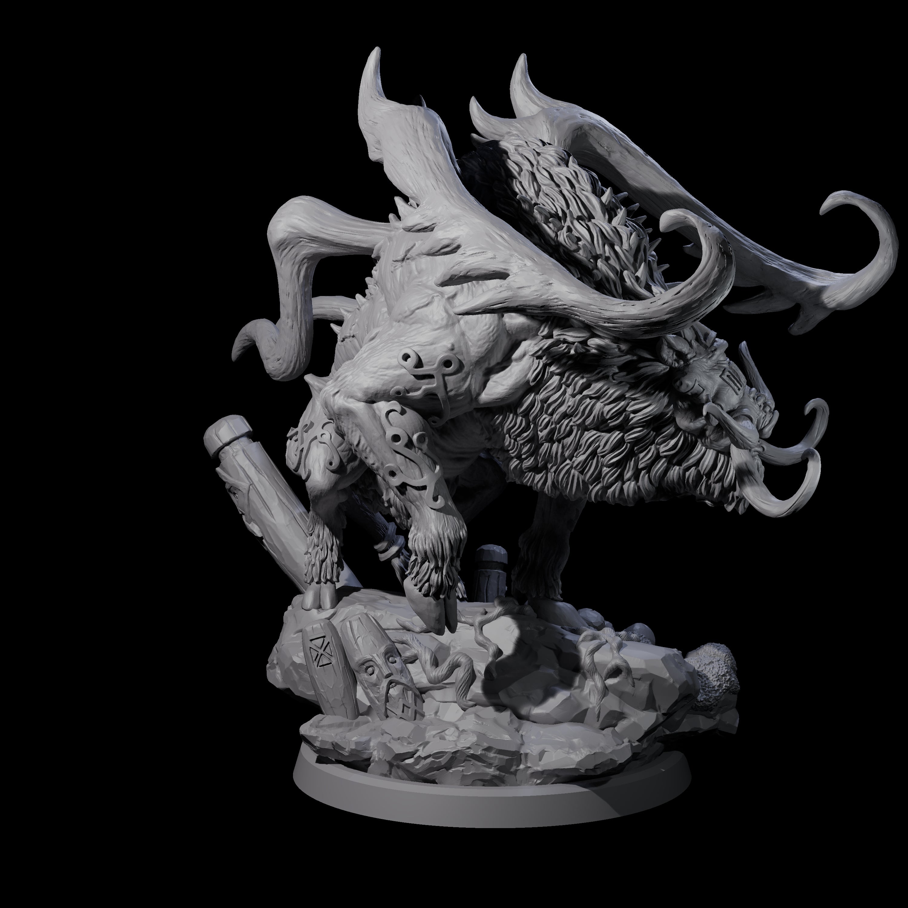 Primal Forest Beast of the Green Wastes D Miniature for Dungeons and Dragons, Pathfinder or other TTRPGs