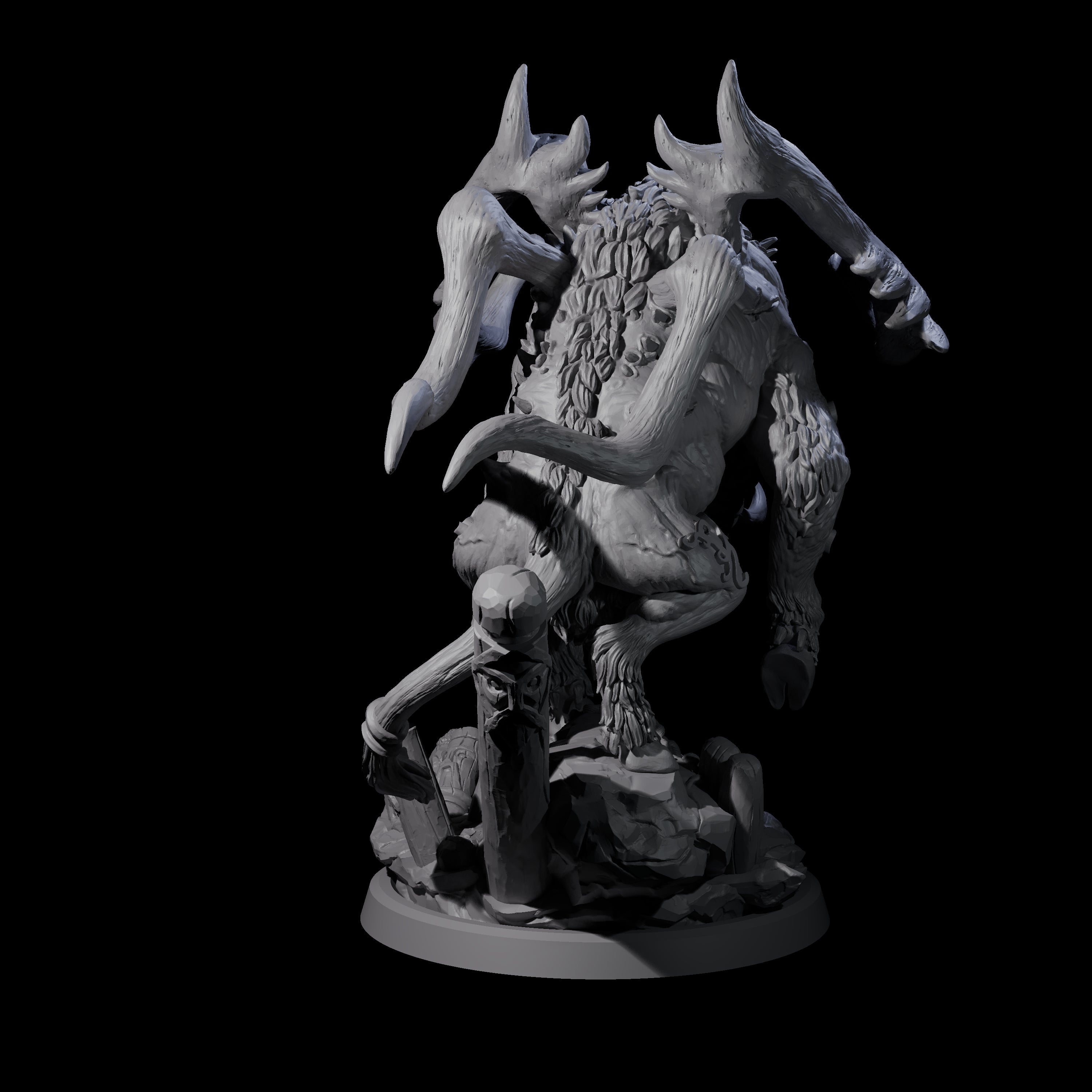 Primal Forest Beast of the Green Wastes D Miniature for Dungeons and Dragons, Pathfinder or other TTRPGs