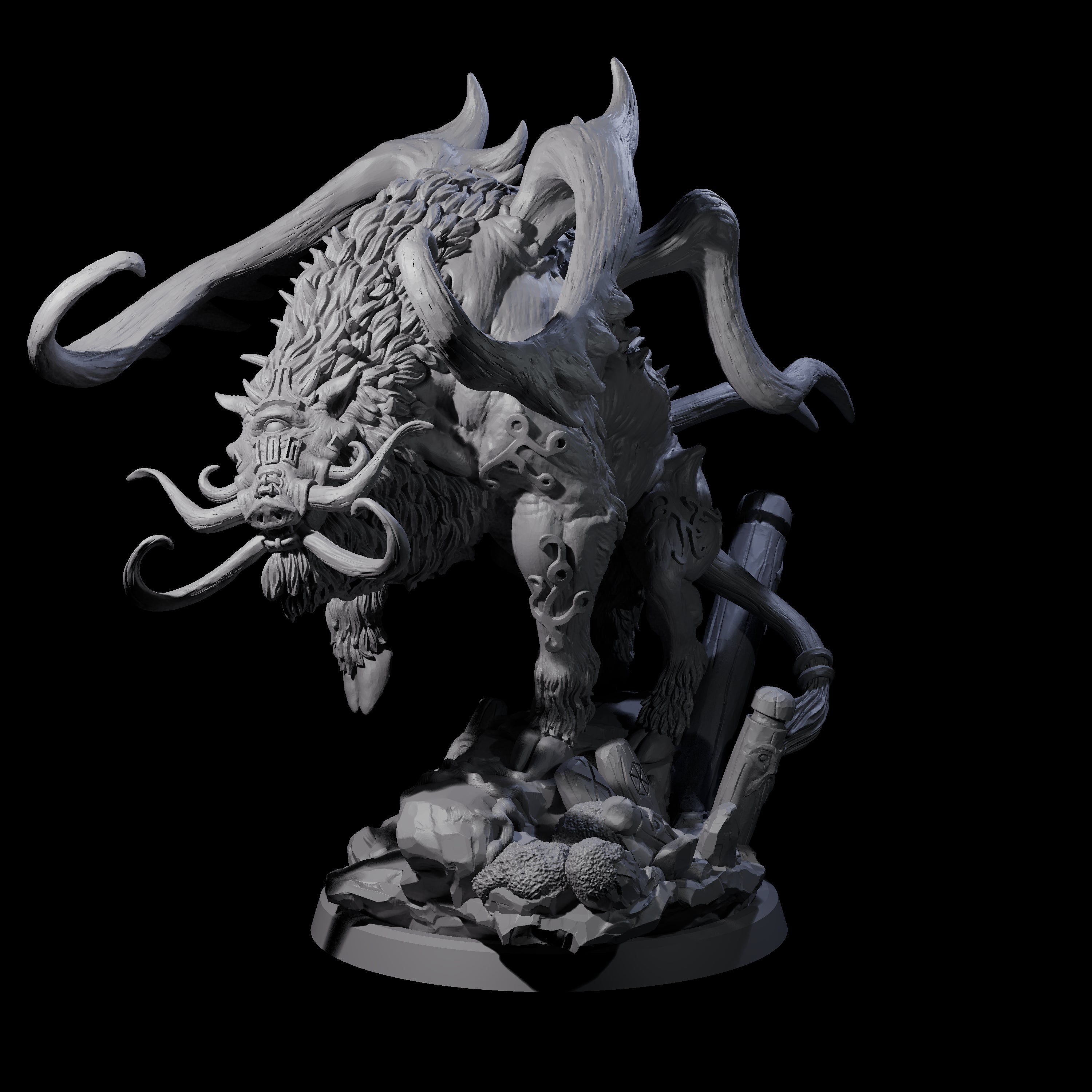 Primal Forest Beast of the Green Wastes D Miniature for Dungeons and Dragons, Pathfinder or other TTRPGs