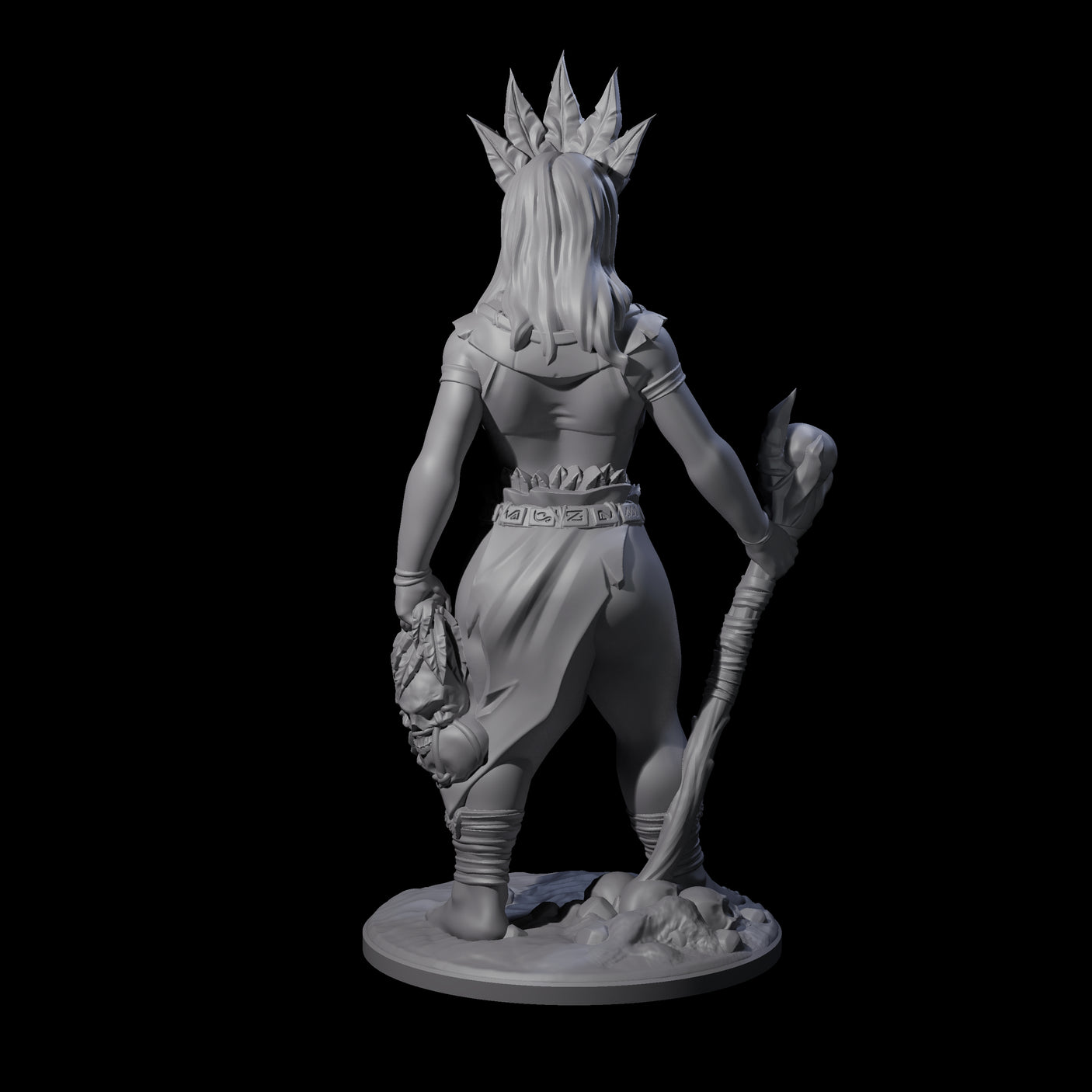 Primal Human Ritualist Miniature for Dungeons and Dragons, Pathfinder or other TTRPGs
