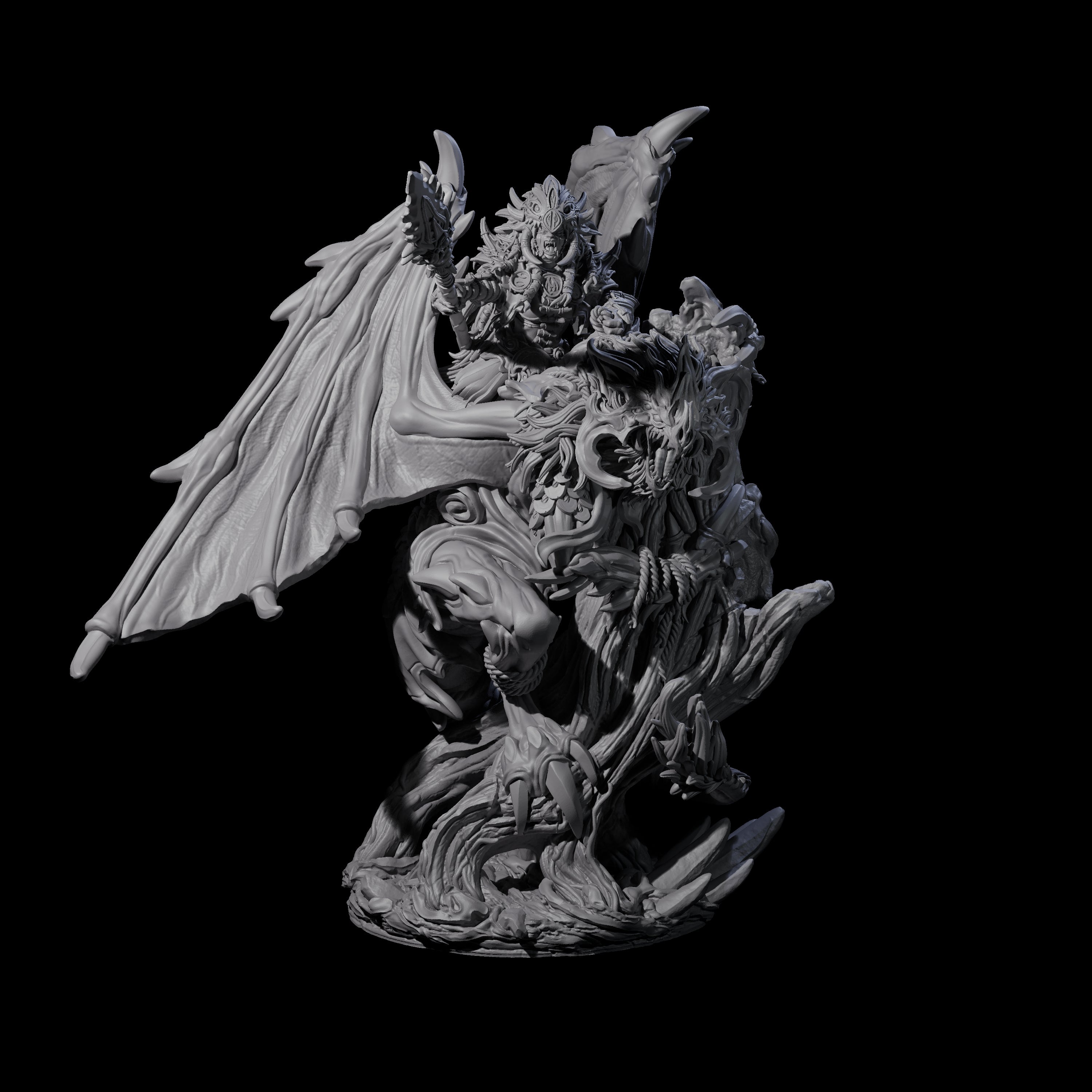 Primal Vampire and Dire Bat Miniature for Dungeons and Dragons, Pathfinder or other TTRPGs