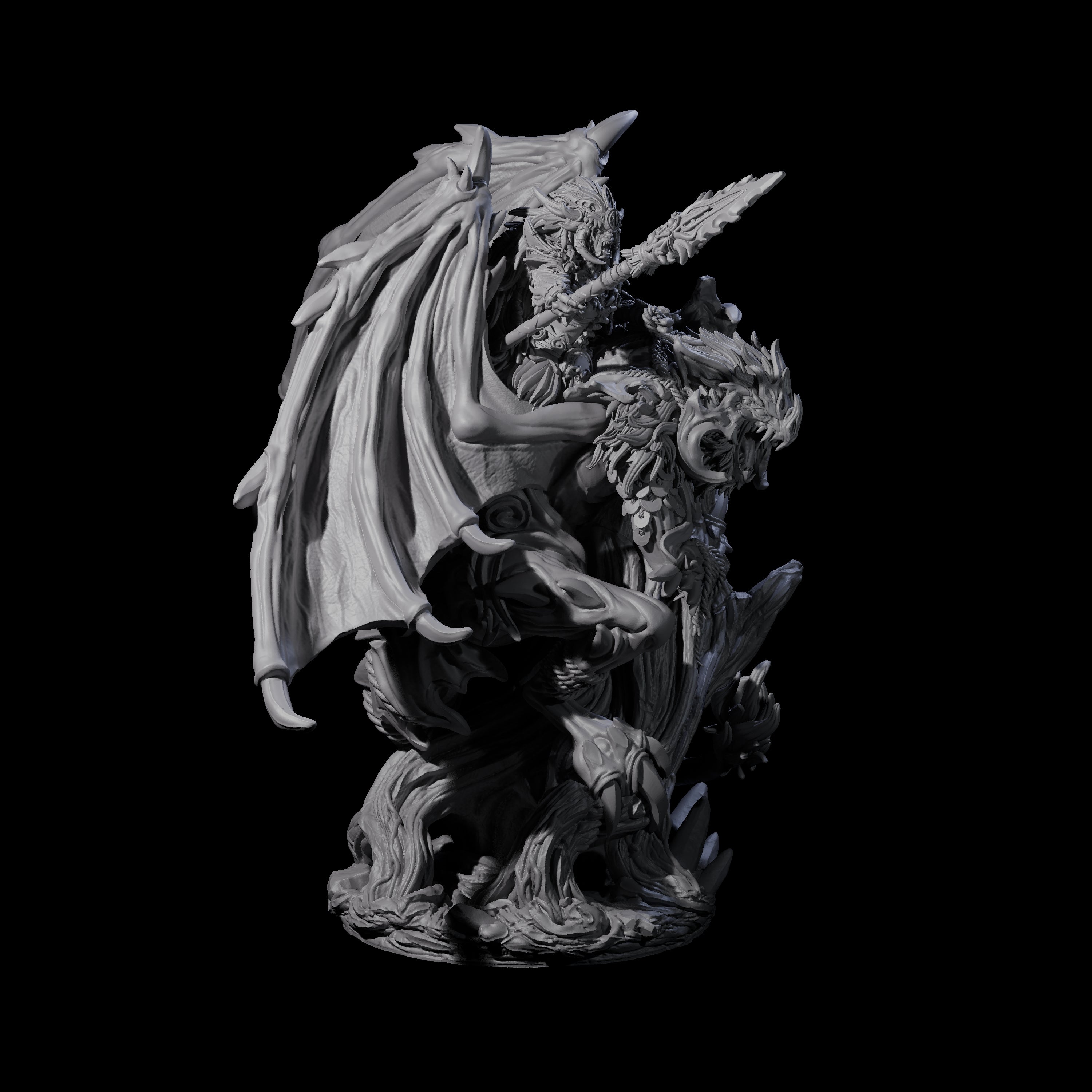 Primal Vampire and Dire Bat Miniature for Dungeons and Dragons, Pathfinder or other TTRPGs