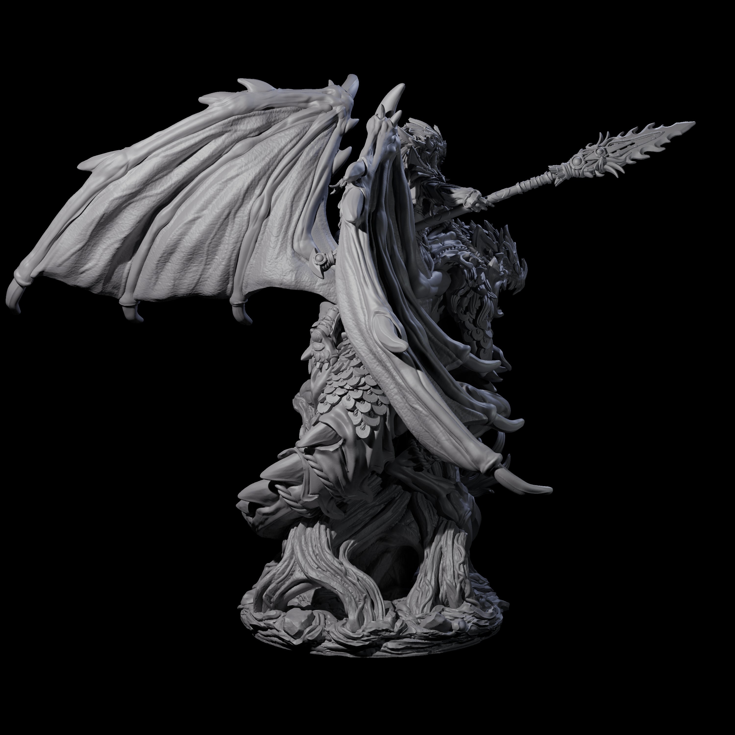 Primal Vampire and Dire Bat Miniature for Dungeons and Dragons, Pathfinder or other TTRPGs
