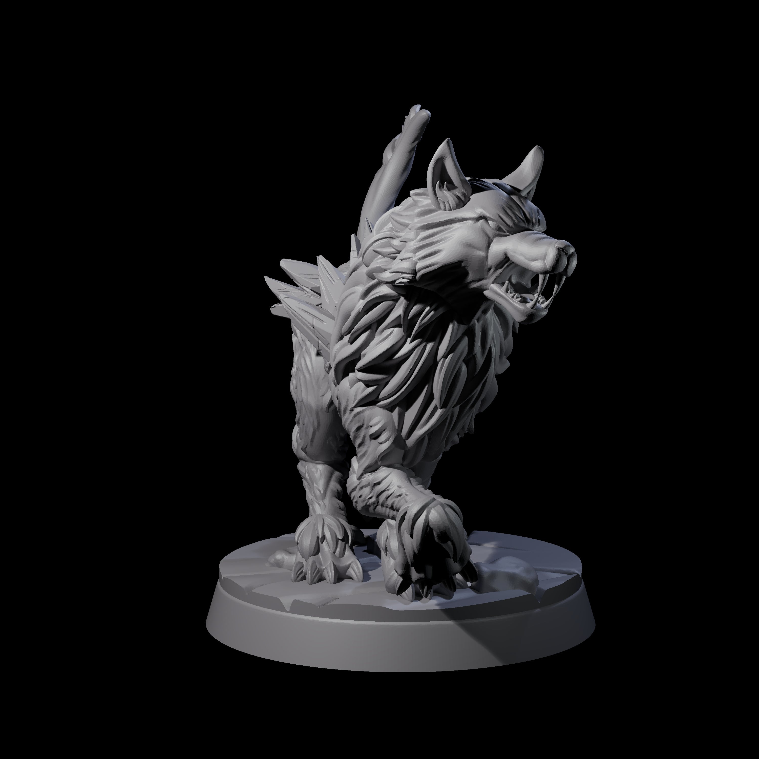 Primordial Direwolf A Miniature for Dungeons and Dragons, Pathfinder or other TTRPGs