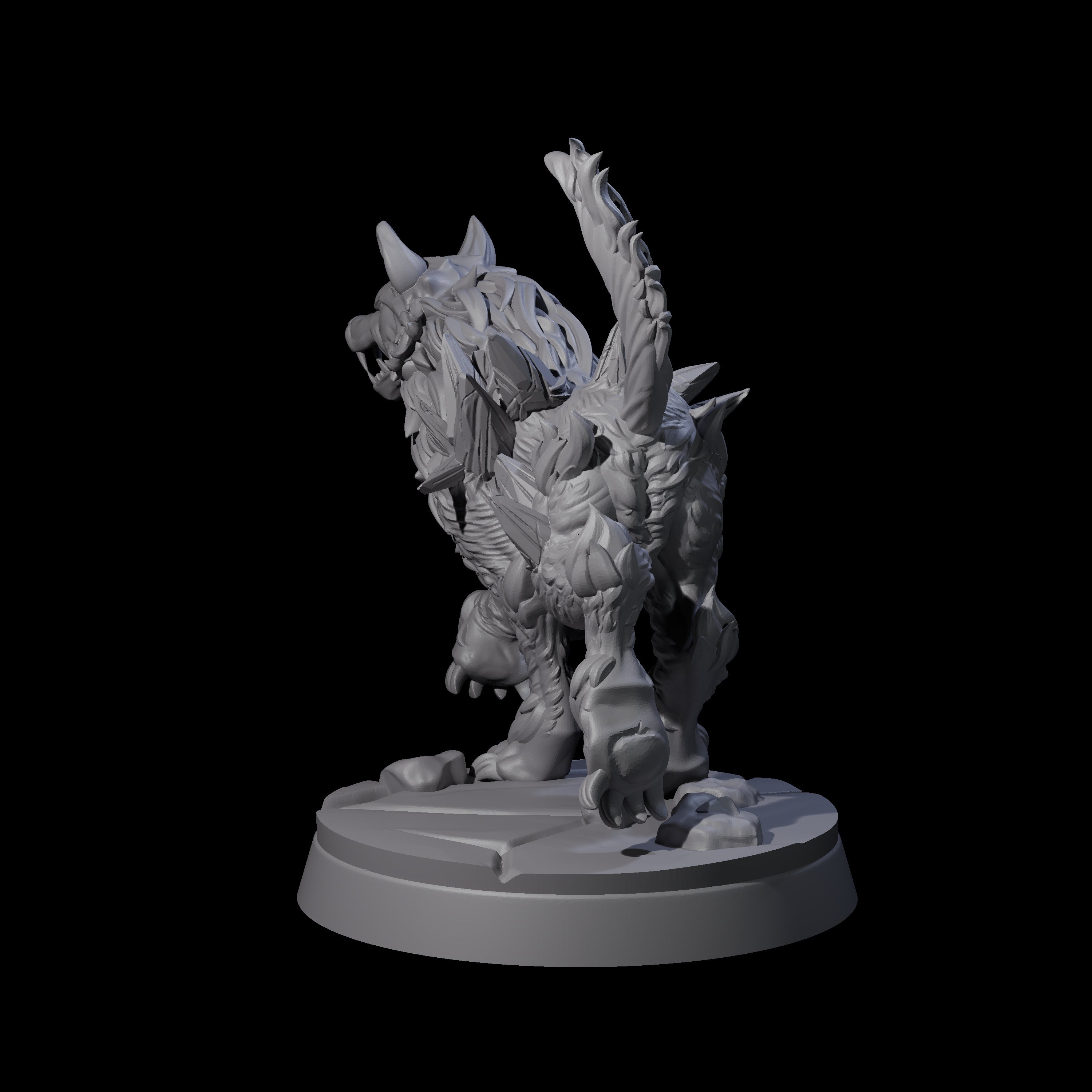 Primordial Direwolf A Miniature for Dungeons and Dragons, Pathfinder or other TTRPGs