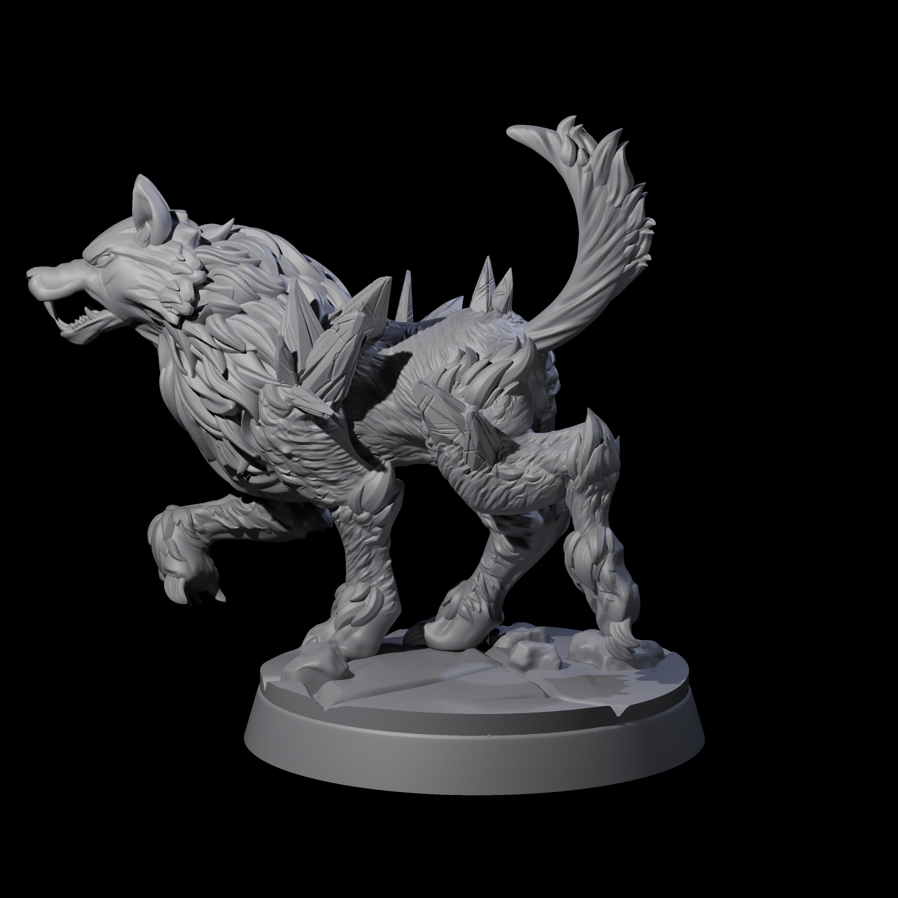 Primordial Direwolf A Miniature for Dungeons and Dragons, Pathfinder or other TTRPGs