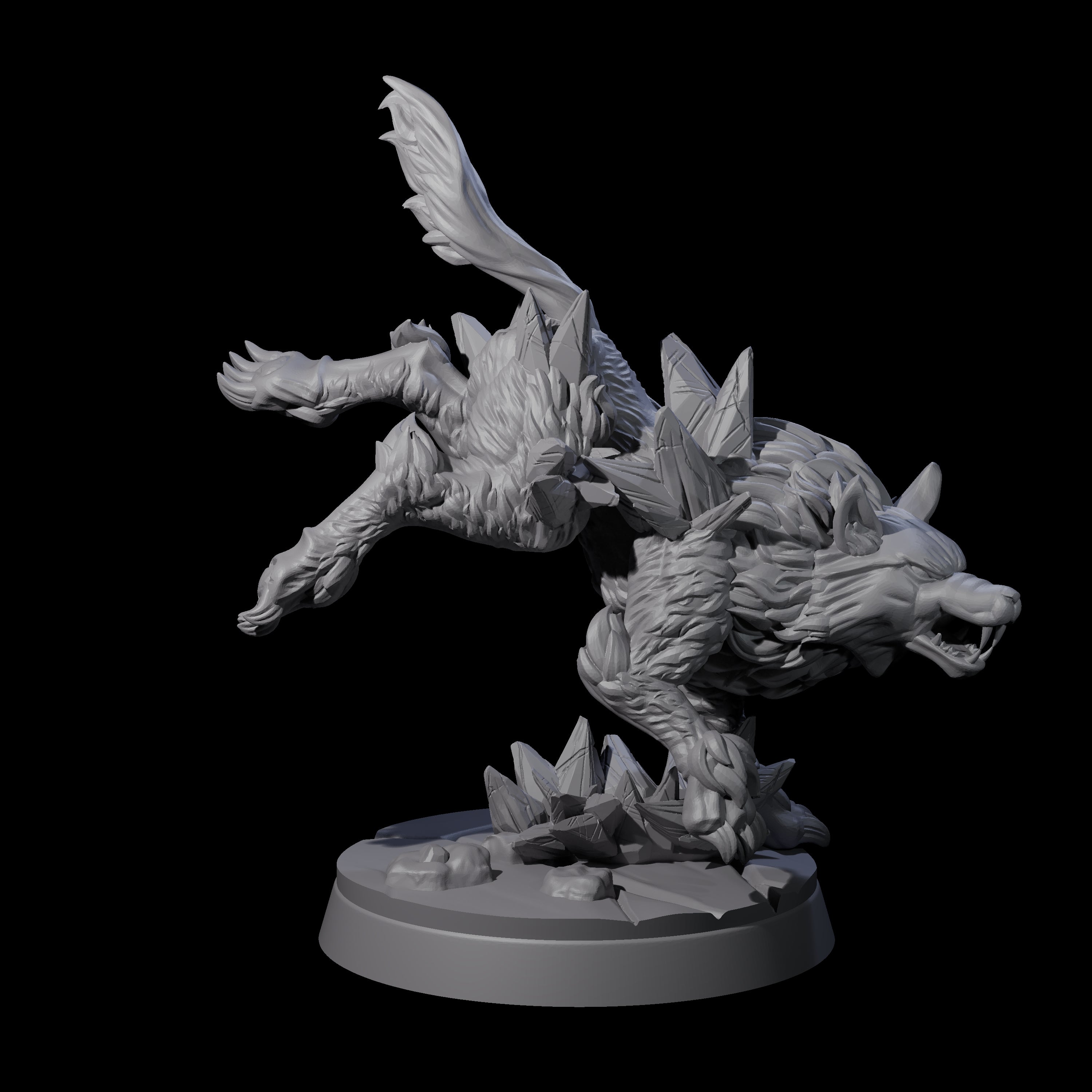 Primordial Direwolf C Miniature for Dungeons and Dragons, Pathfinder or other TTRPGs