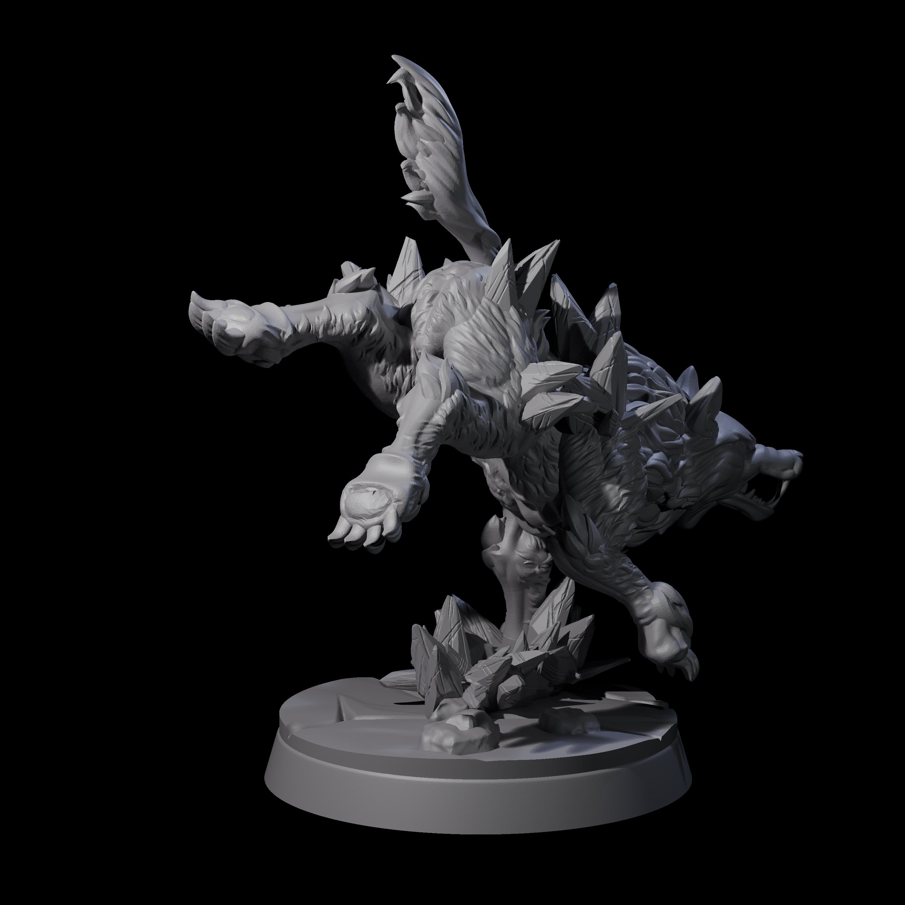 Primordial Direwolf C Miniature for Dungeons and Dragons, Pathfinder or other TTRPGs