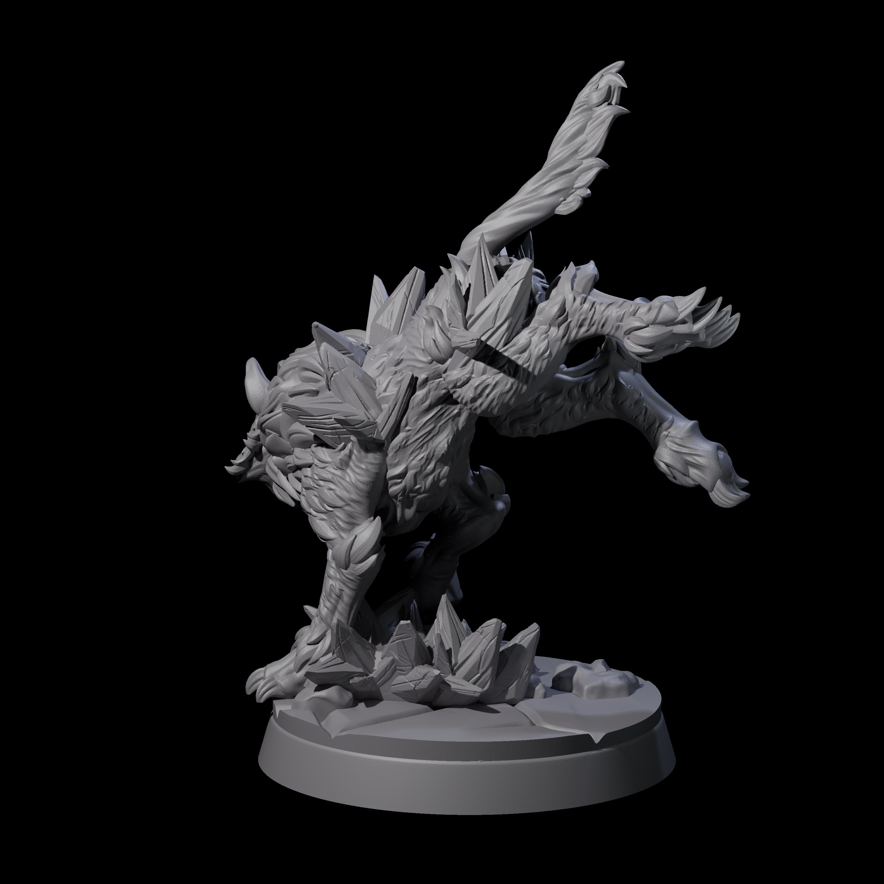 Primordial Direwolf C Miniature for Dungeons and Dragons, Pathfinder or other TTRPGs