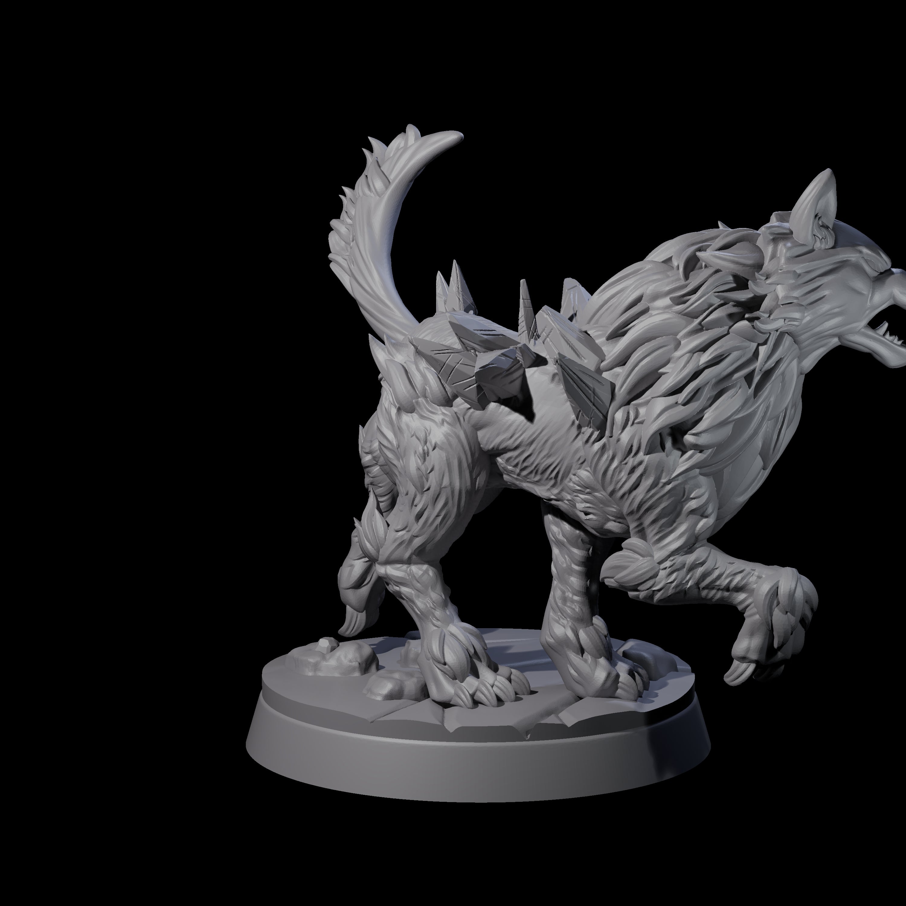 Primordial Direwolf Pack Miniature for Dungeons and Dragons, Pathfinder or other TTRPGs