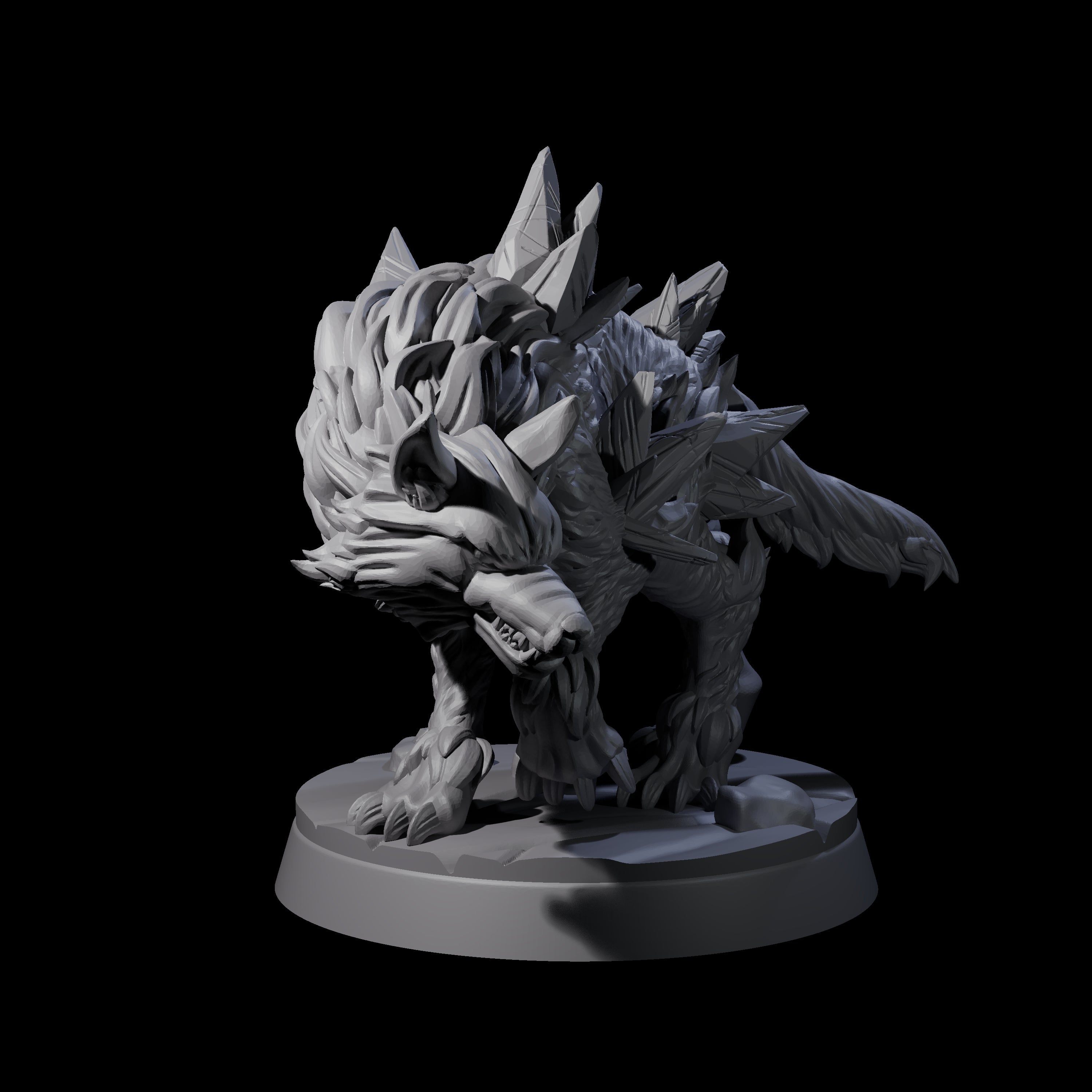 Primordial Direwolf Pack Miniature for Dungeons and Dragons, Pathfinder or other TTRPGs