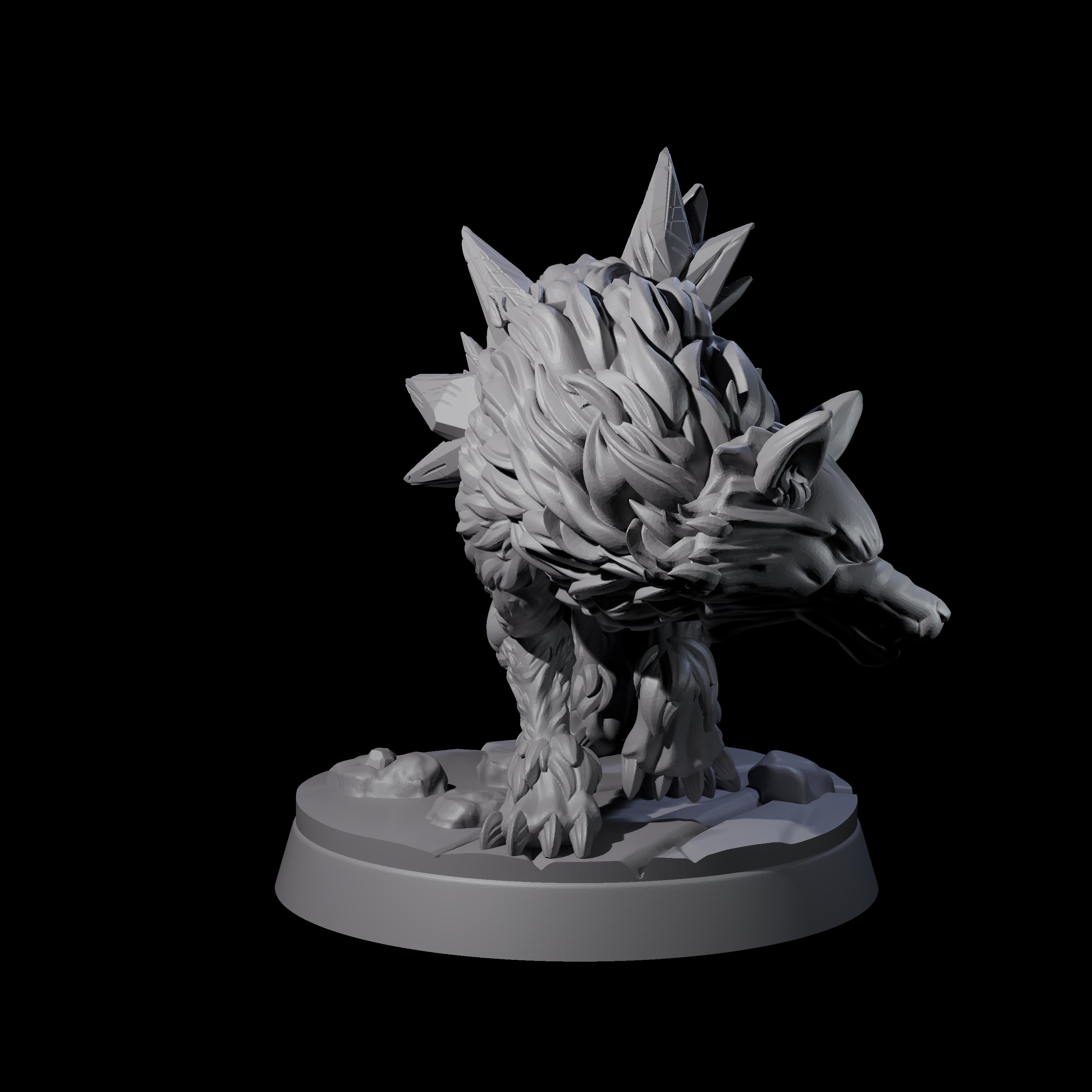 Primordial Direwolf Pack Miniature for Dungeons and Dragons, Pathfinder or other TTRPGs
