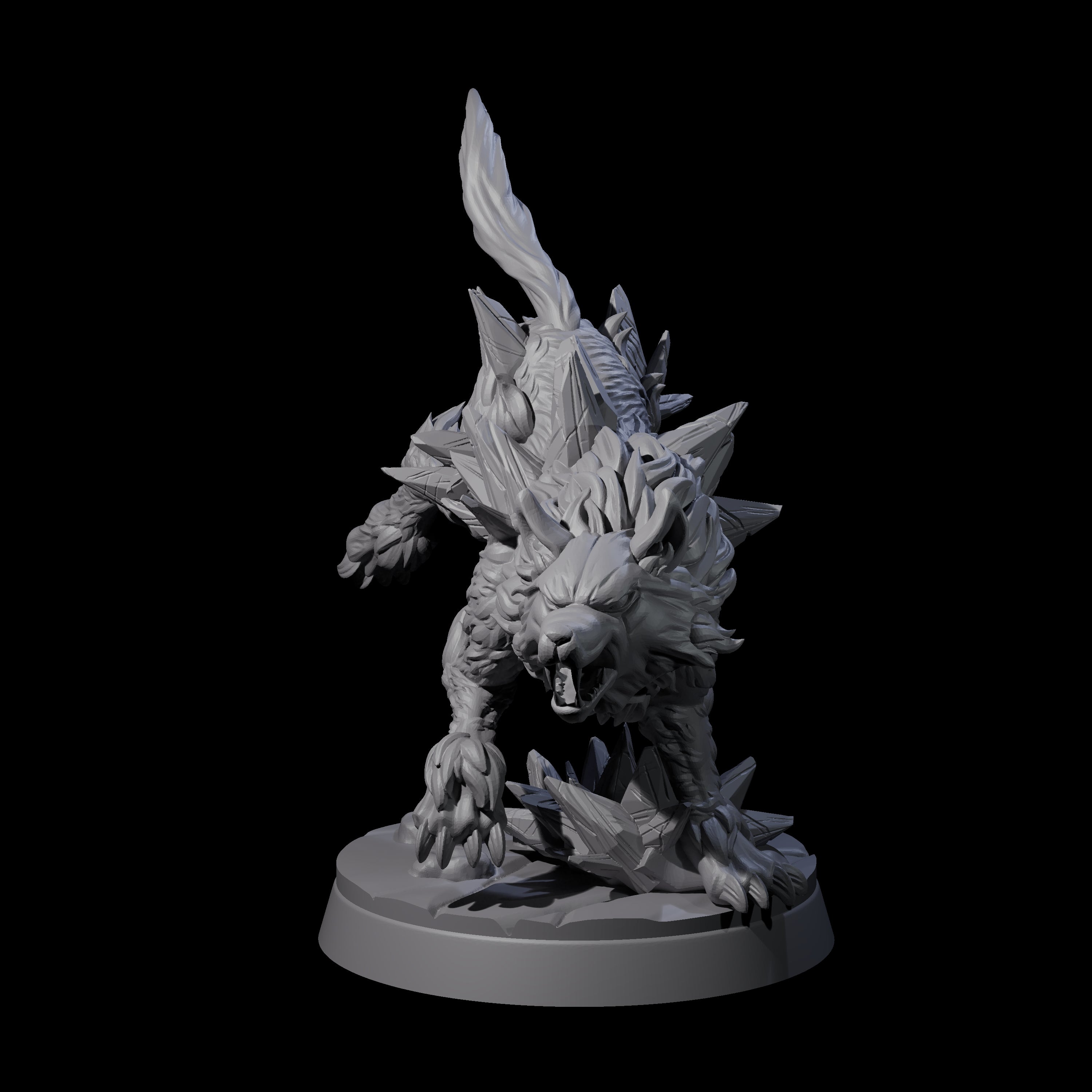 Primordial Direwolf Pack Miniature for Dungeons and Dragons, Pathfinder or other TTRPGs