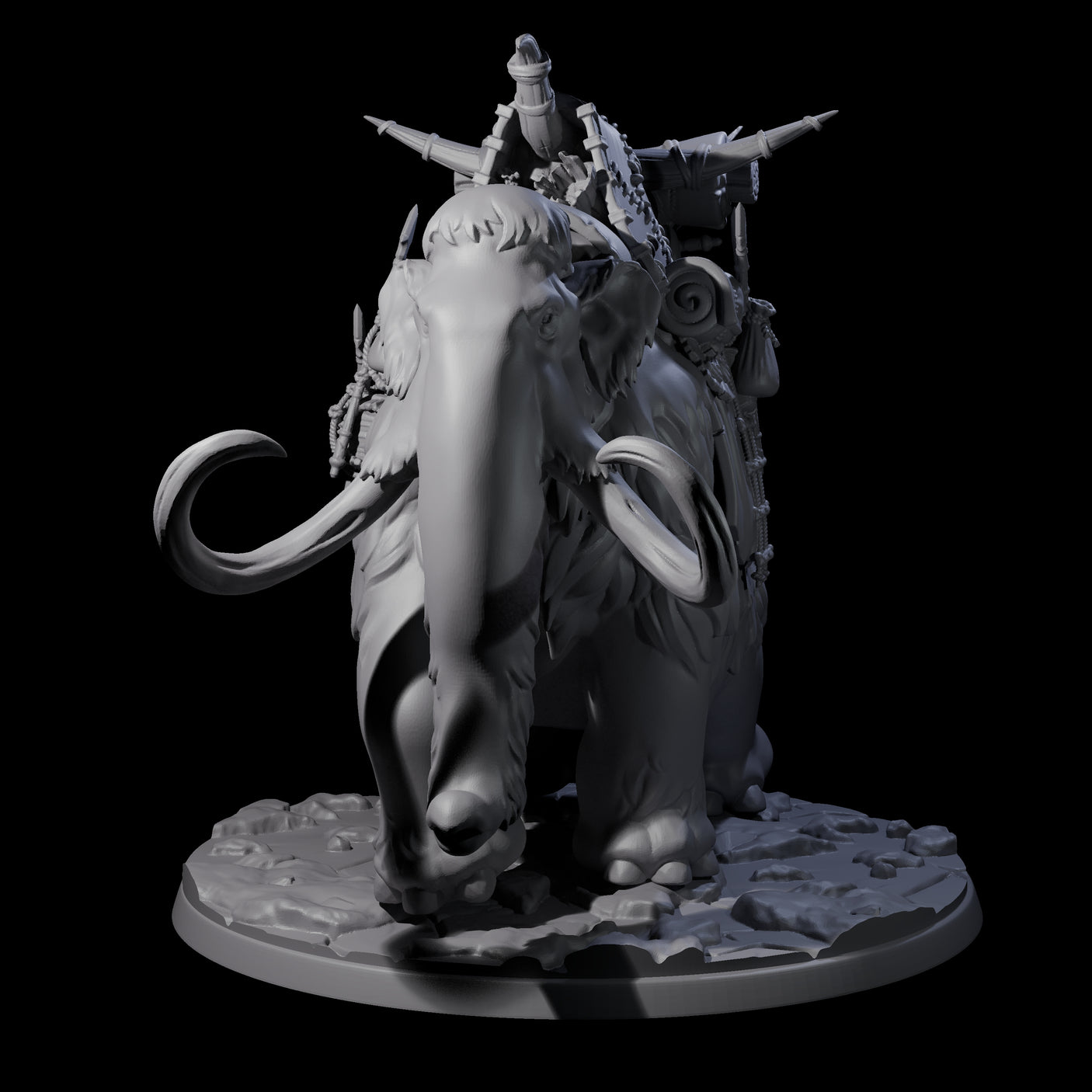 Primordial Woolly Mammoth Miniature for Dungeons and Dragons, Pathfinder or other TTRPGs