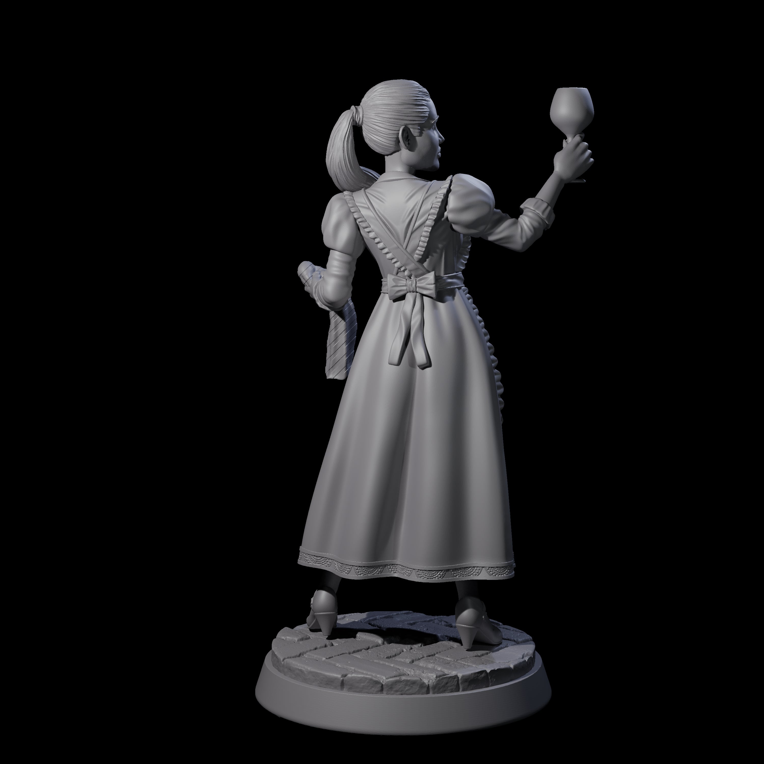Pristine Maid Miniature for Dungeons and Dragons, Pathfinder or other TTRPGs