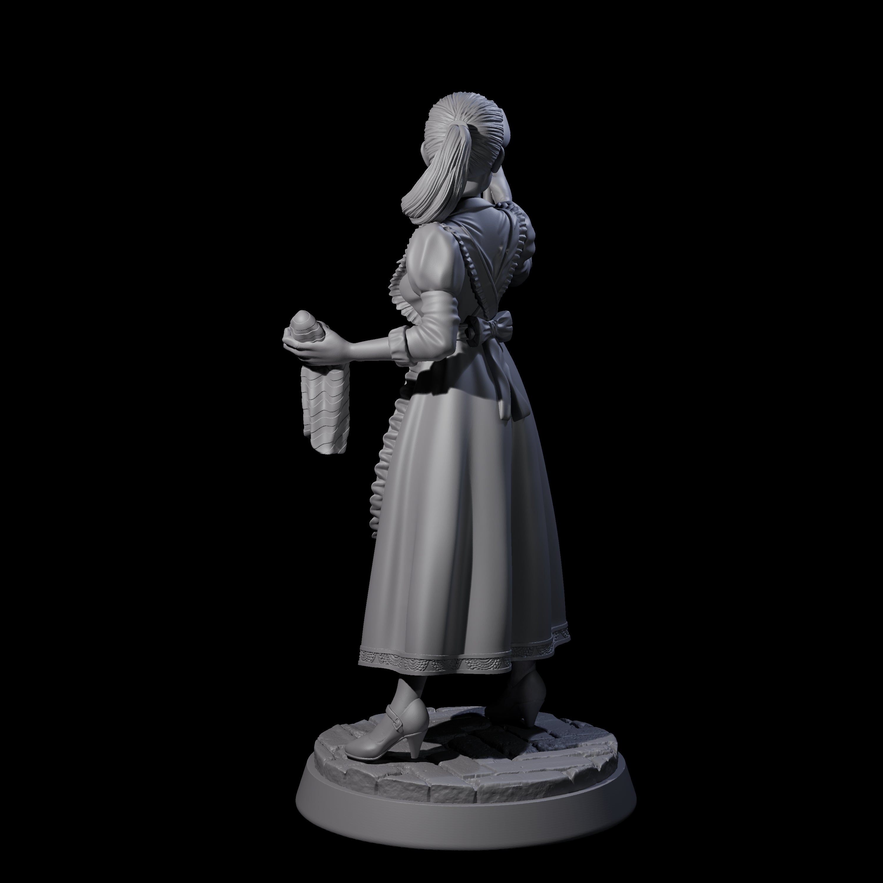 Pristine Maid Miniature for Dungeons and Dragons, Pathfinder or other TTRPGs