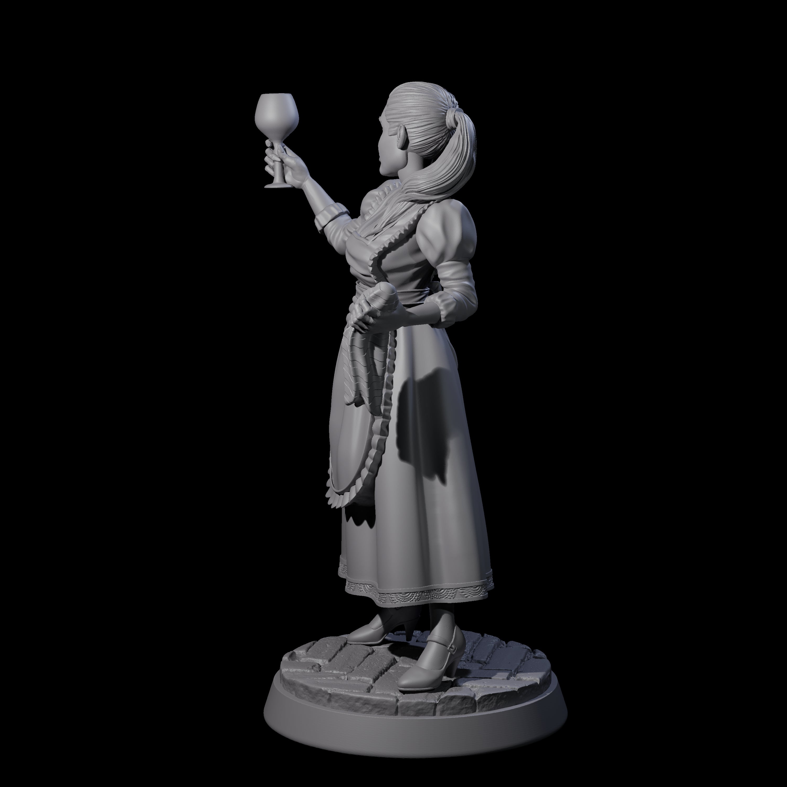 Pristine Maid Miniature for Dungeons and Dragons, Pathfinder or other TTRPGs