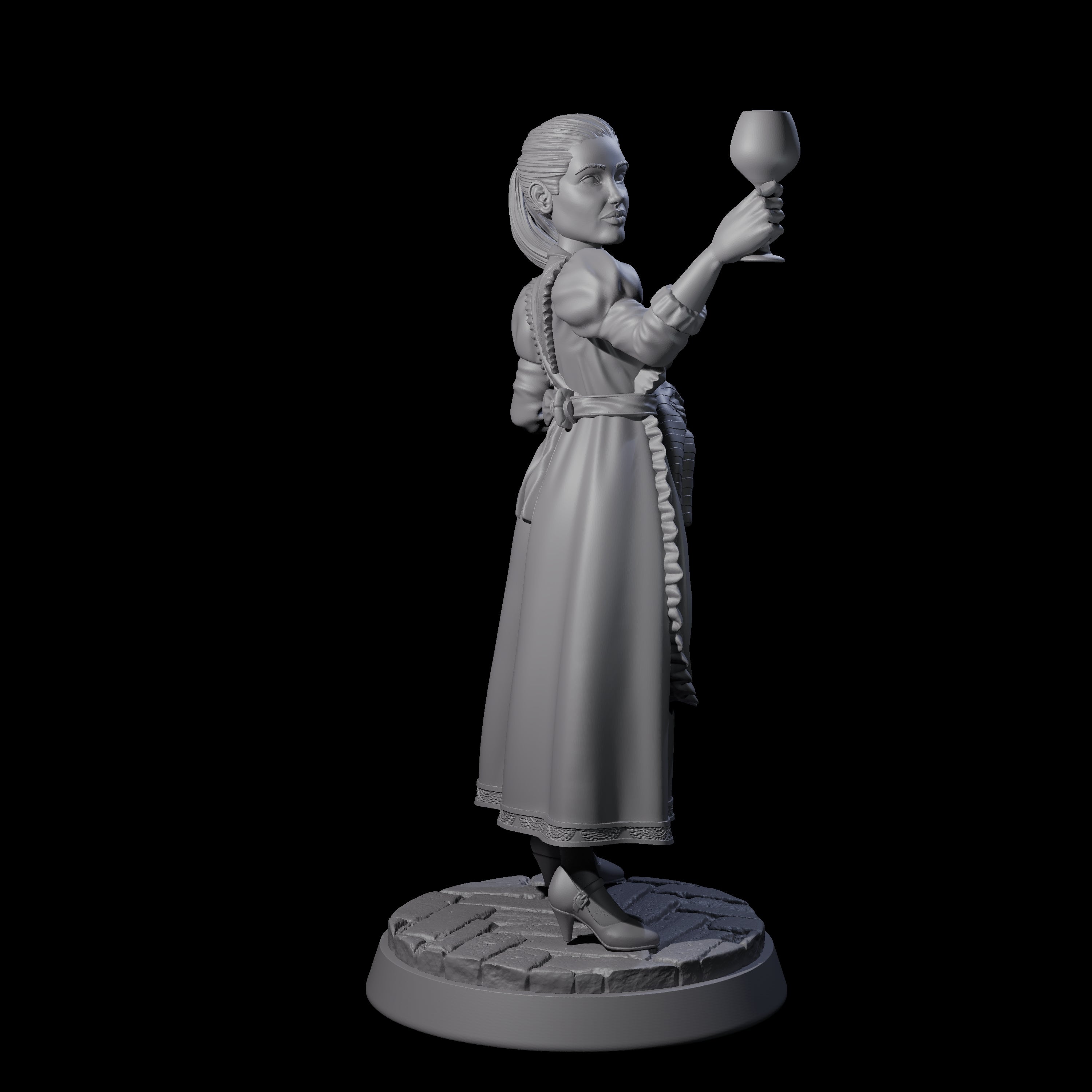 Pristine Maid Miniature for Dungeons and Dragons, Pathfinder or other TTRPGs