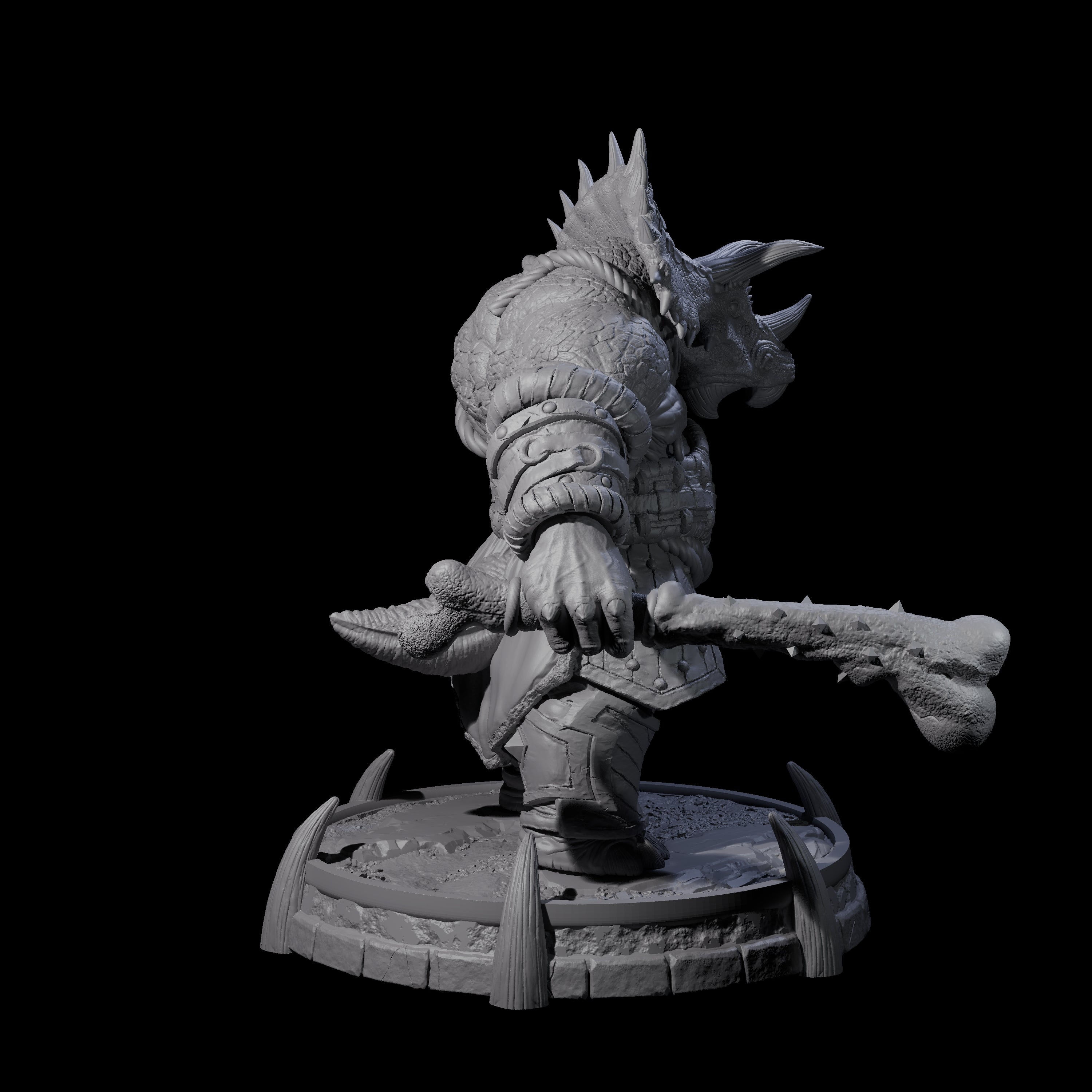 Protective Saurian Warrior D Miniature for Dungeons and Dragons, Pathfinder or other TTRPGs