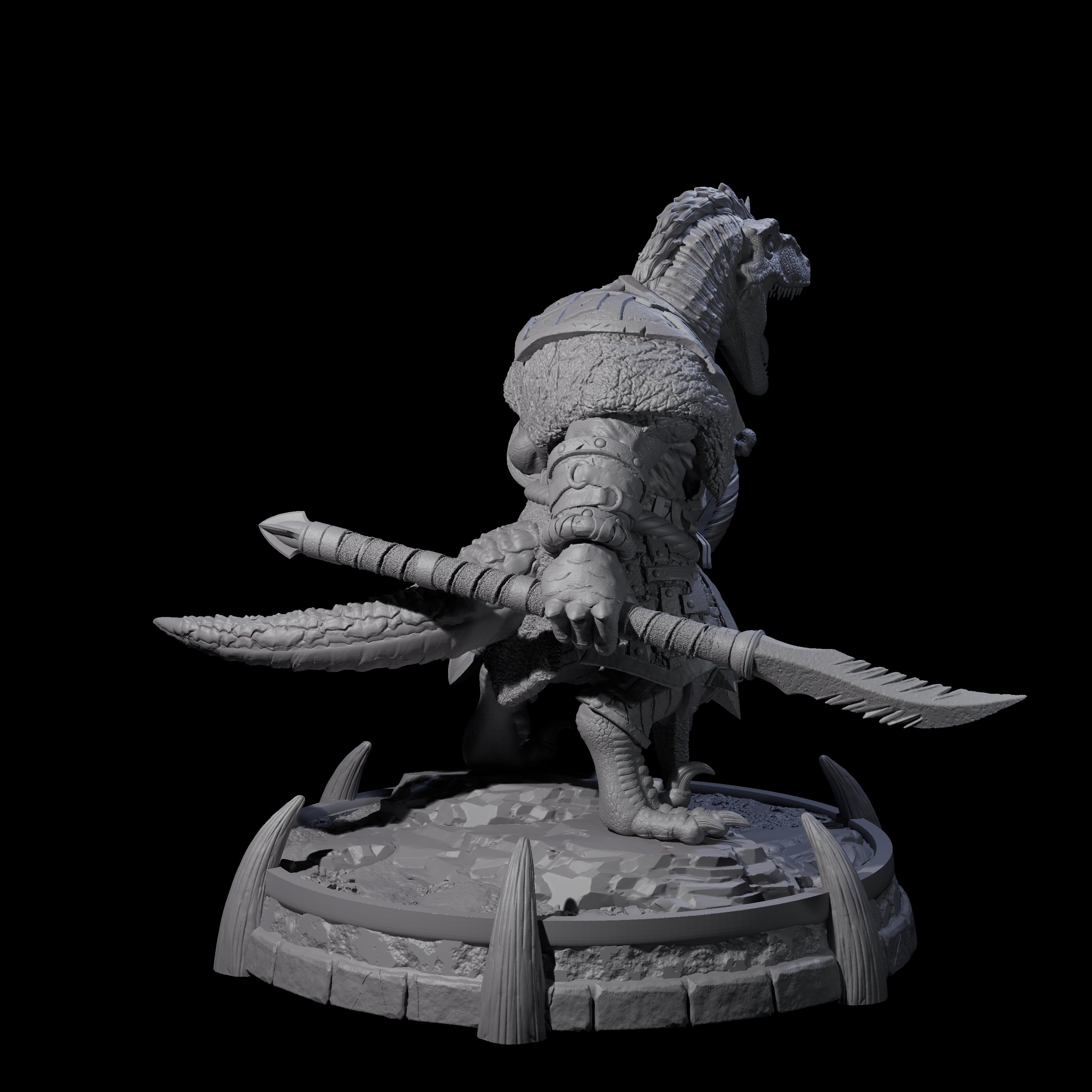 Protective Saurian Warrior G Miniature for Dungeons and Dragons, Pathfinder or other TTRPGs