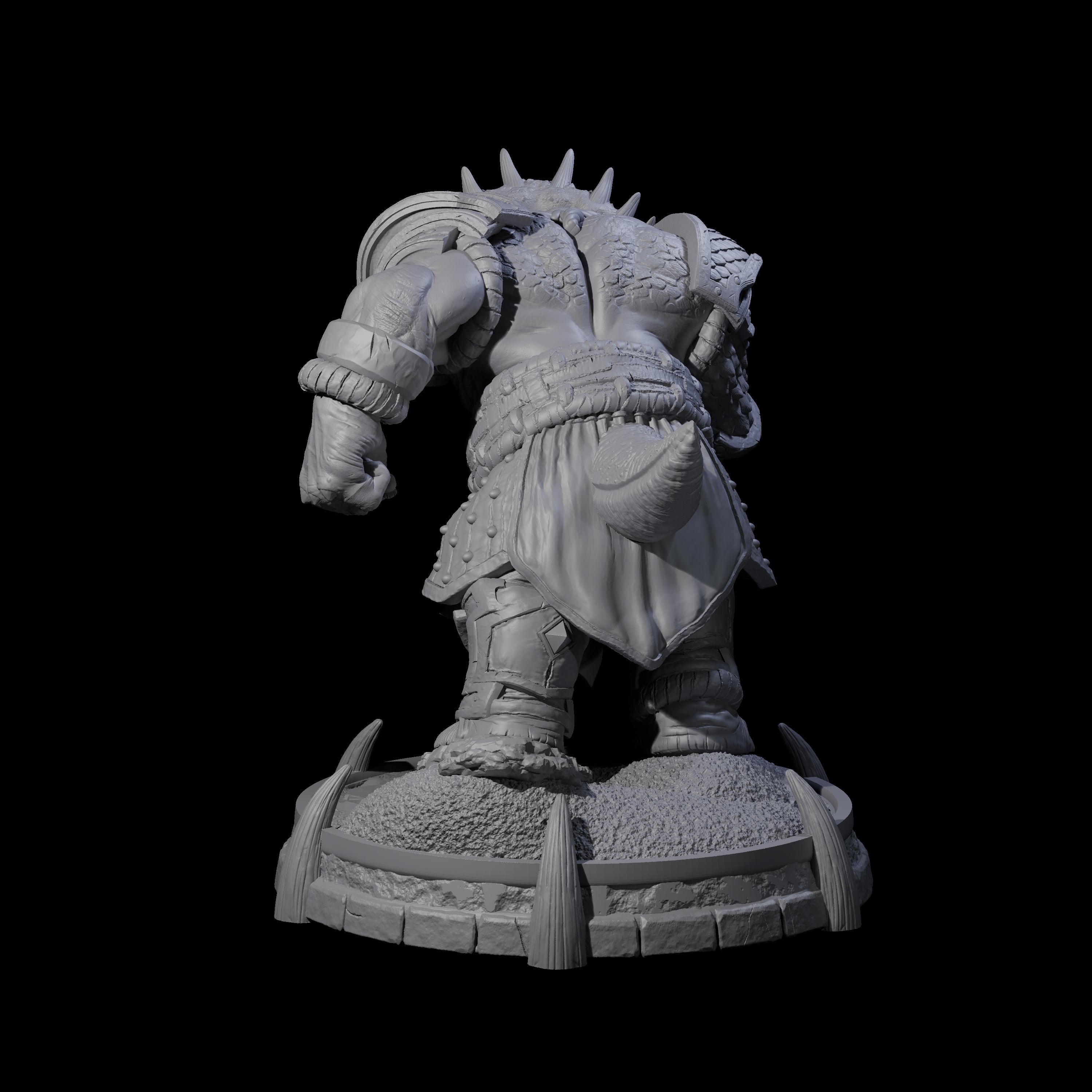 Protective Saurian Warrior K Miniature for Dungeons and Dragons, Pathfinder or other TTRPGs