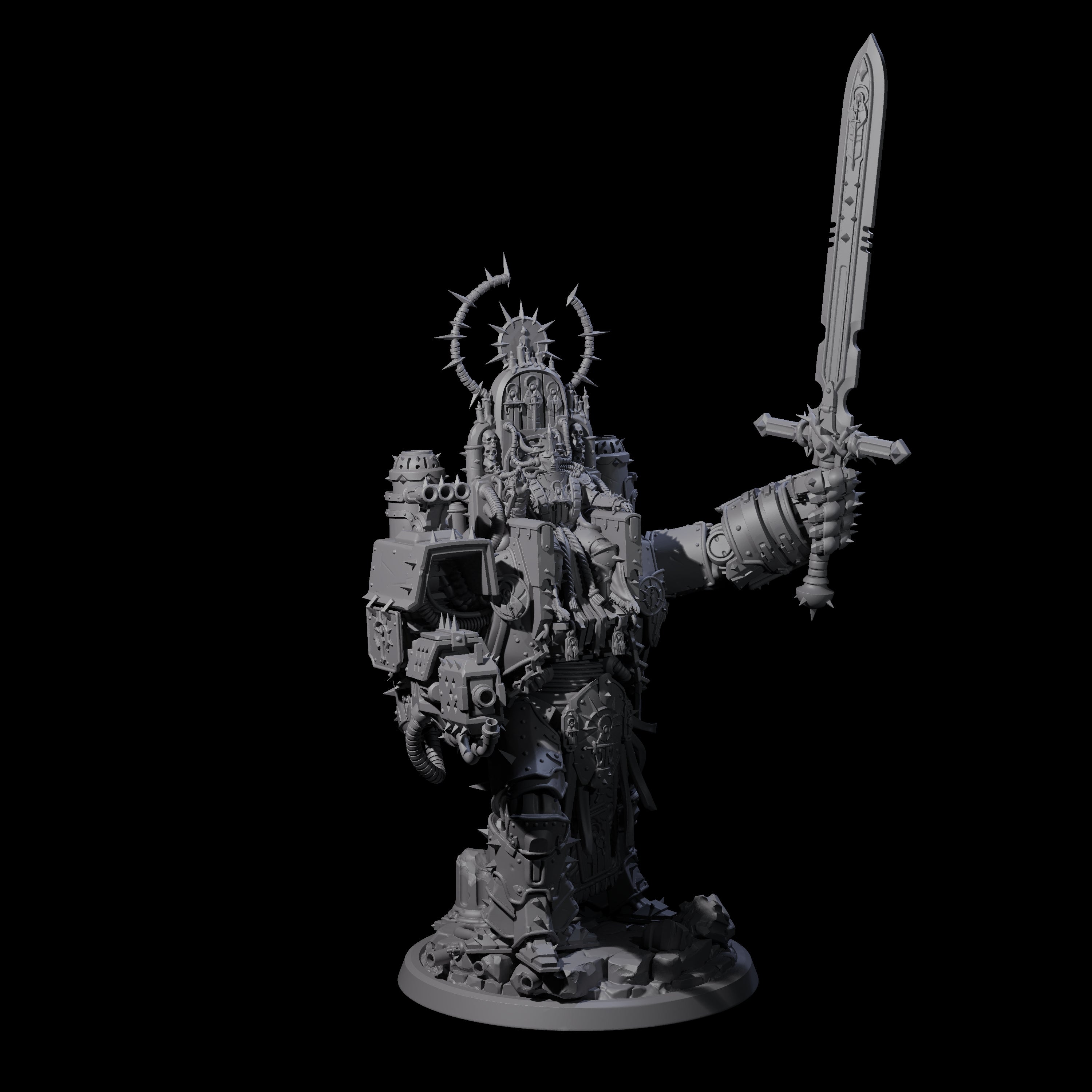 Prothletising Human Tech-Bishop Miniature for Dungeons and Dragons, Pathfinder or other TTRPGs