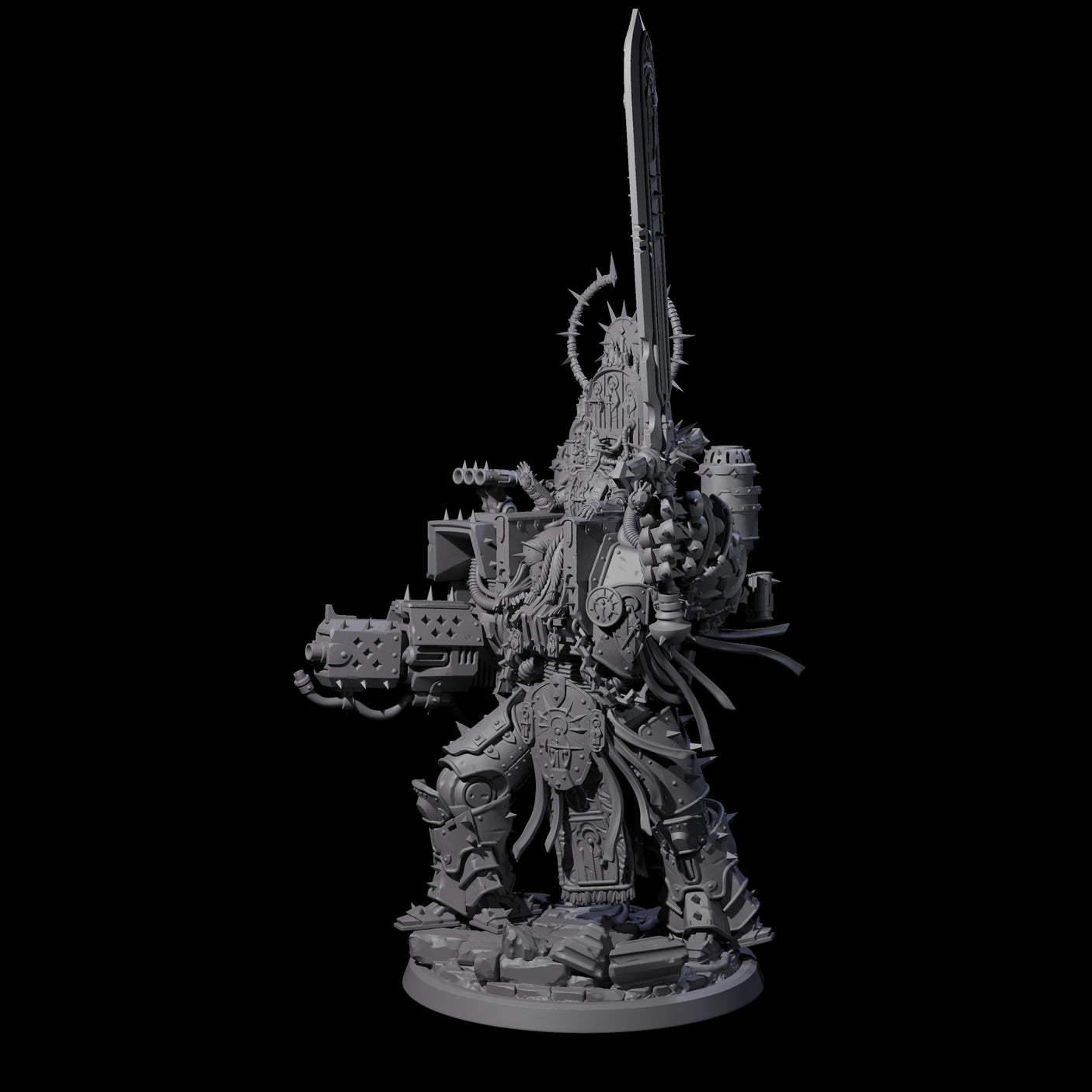 Prothletising Human Tech-Bishop Miniature for Dungeons and Dragons, Pathfinder or other TTRPGs