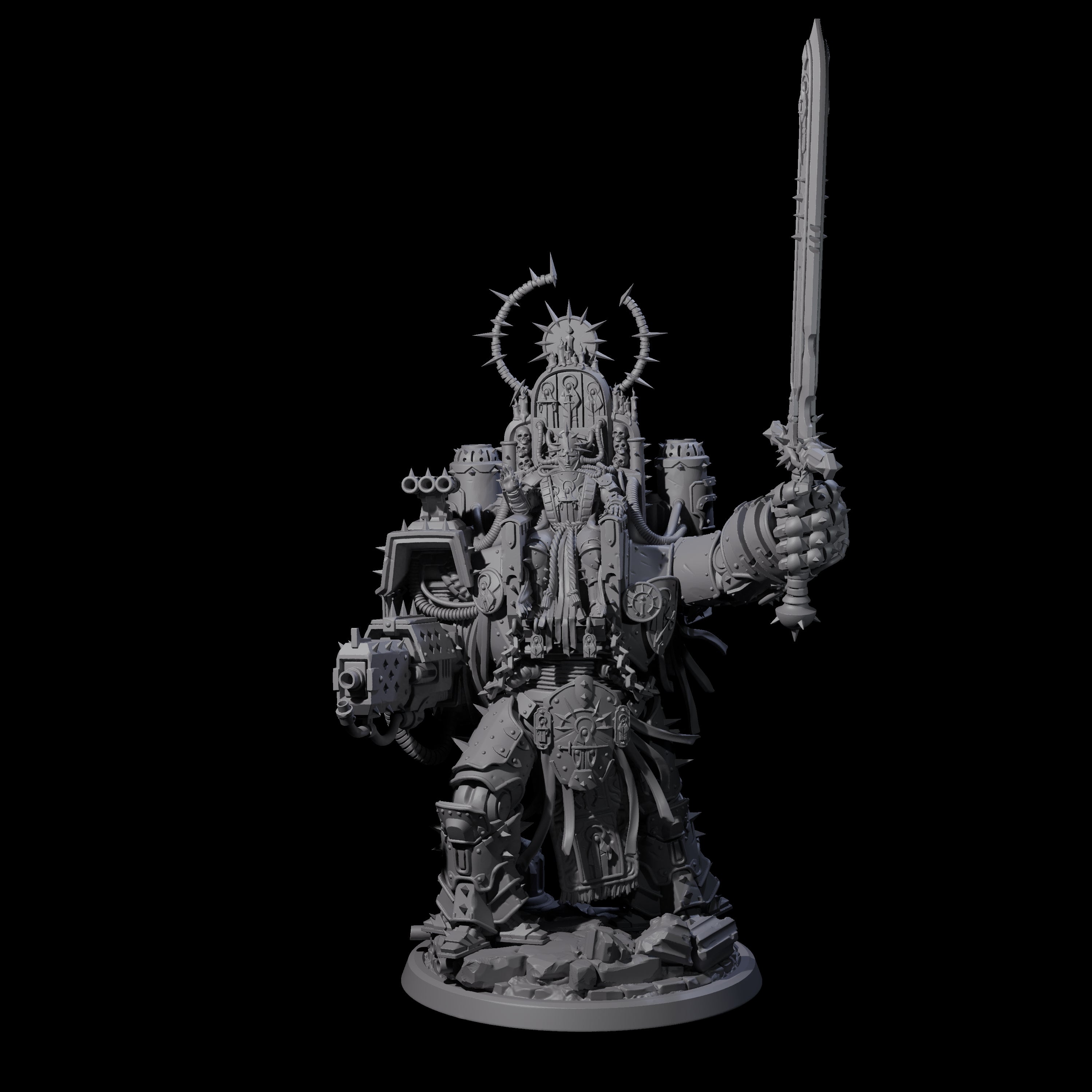 Prothletising Human Tech-Bishop Miniature for Dungeons and Dragons, Pathfinder or other TTRPGs
