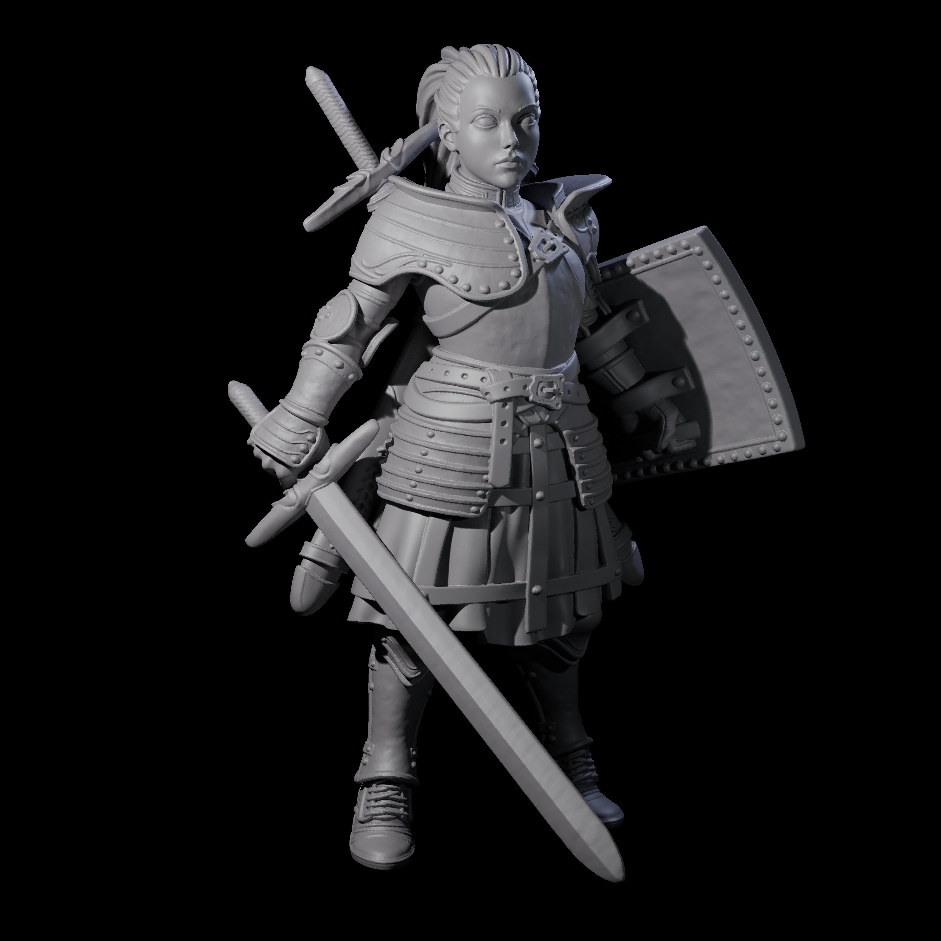 Proud Armoured Townsguard Miniature for Dungeons and Dragons, Pathfinder or other TTRPGs