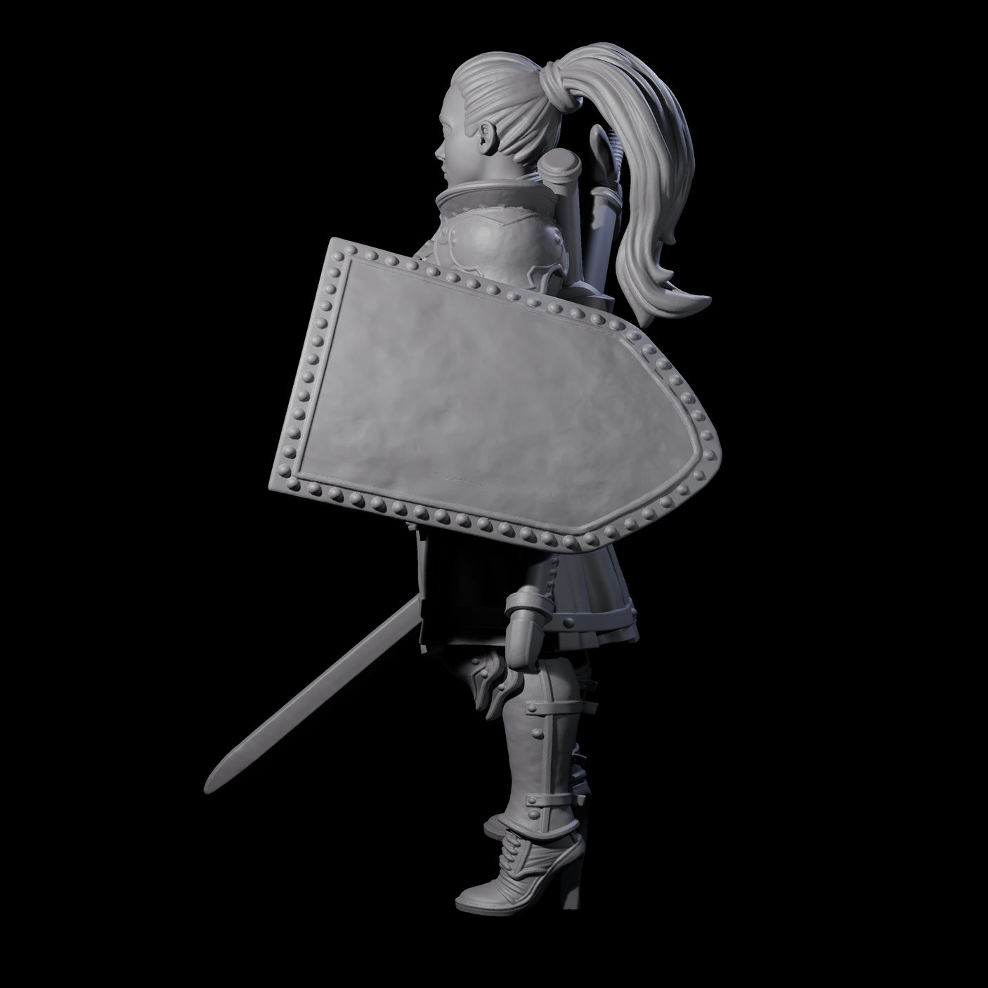 Proud Armoured Townsguard Miniature for Dungeons and Dragons, Pathfinder or other TTRPGs