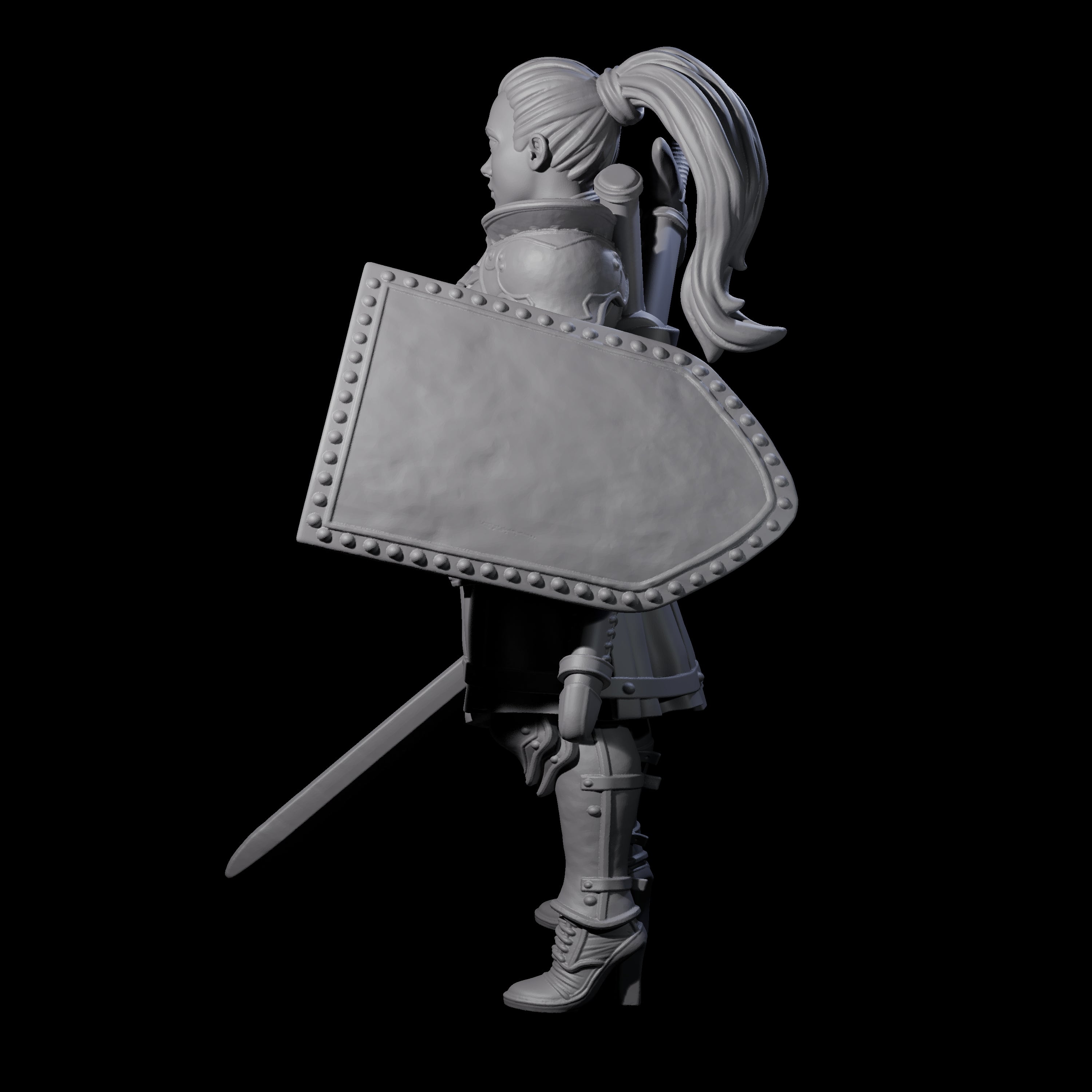 Proud Armoured Townsguard Miniature for Dungeons and Dragons, Pathfinder or other TTRPGs