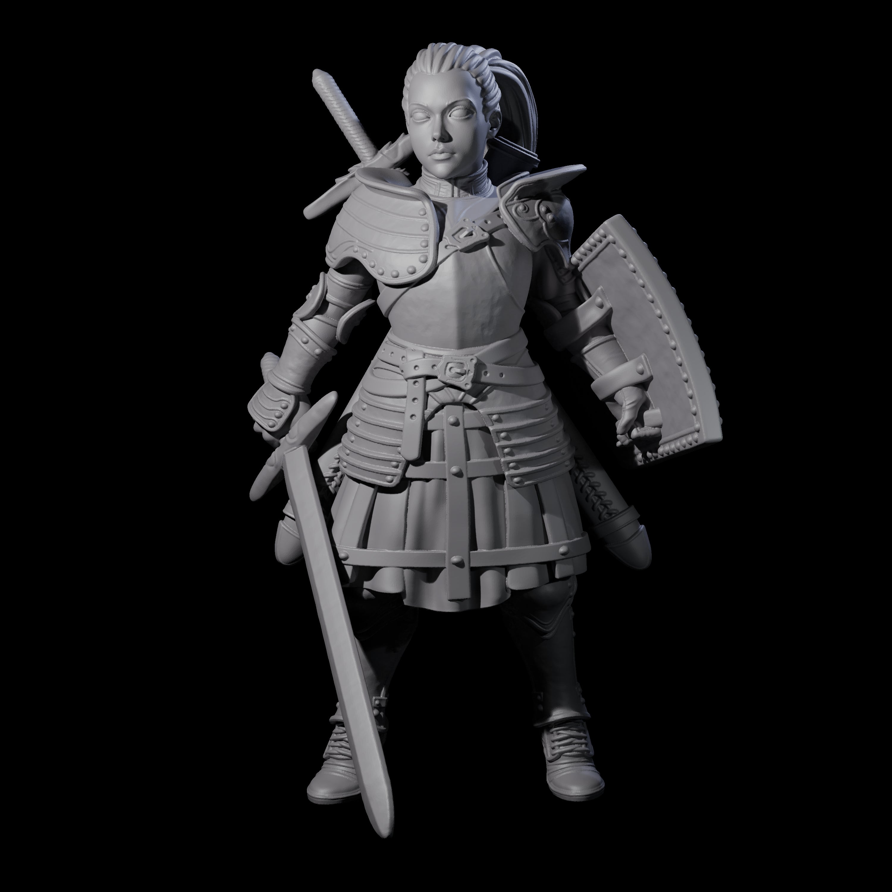 Proud Armoured Townsguard Miniature for Dungeons and Dragons, Pathfinder or other TTRPGs