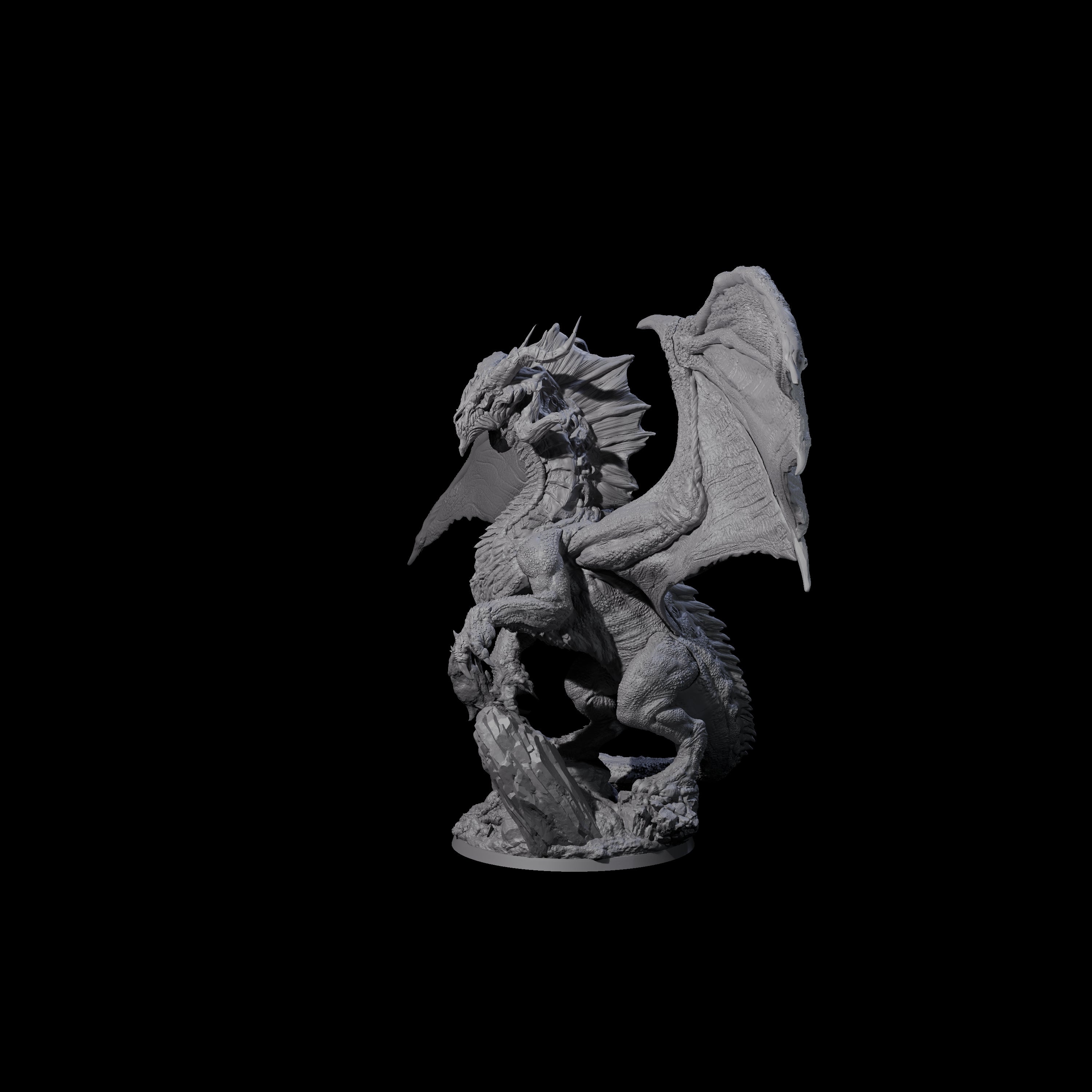 Proud Chromatic Dragon Miniature for Dungeons and Dragons, Pathfinder or other TTRPGs
